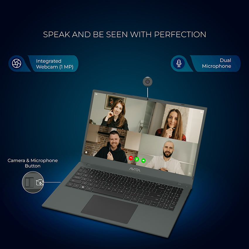 AVITA Liber E 12th Gen Intel core i3 Upto 4.40 GHz 8GB RAM 512GB SSD Expandable Upto 2TB  Windows 11 Home Thin & Light Black 1.84 Kg