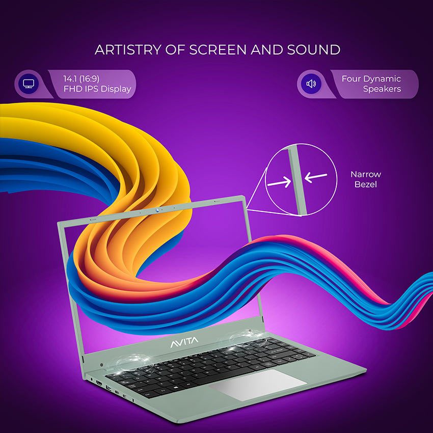 AVITA Liber E 12th Gen Intel core i5 Upto 4.40 GHz 8GB RAM 512GB SSD Expandable Upto 2TB  Windows 11 Home Thin & Silver 1.84 Kg