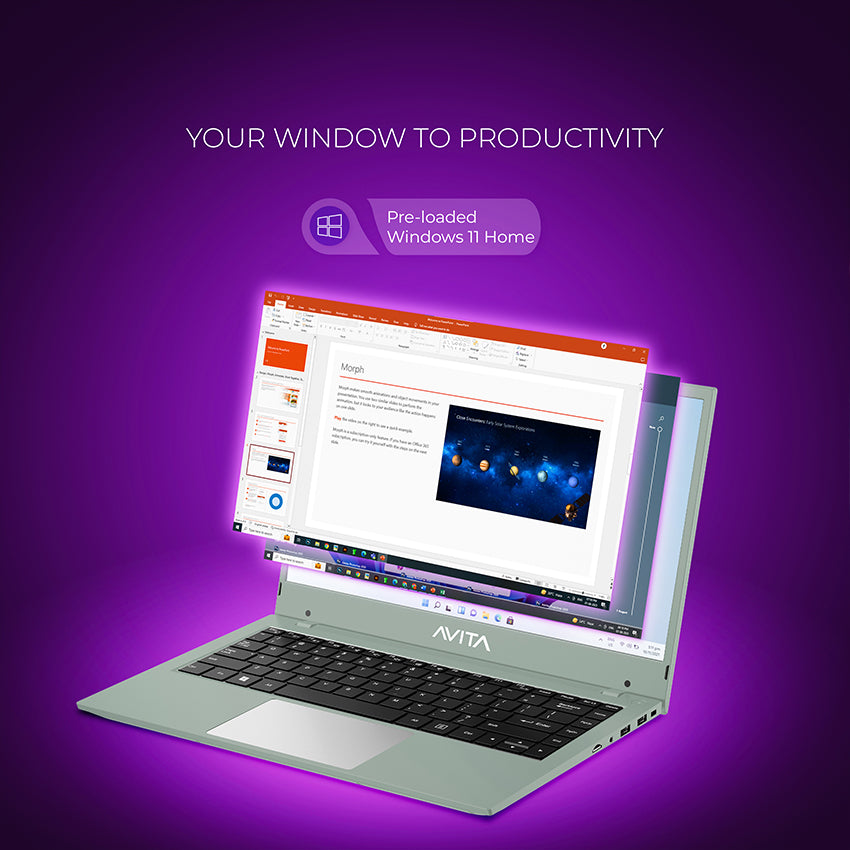 AVITA Liber E 12th Gen Intel core i5 Upto 4.40 GHz 8GB RAM 512GB SSD Expandable Upto 2TB  Windows 11 Home Thin & Silver 1.84 Kg