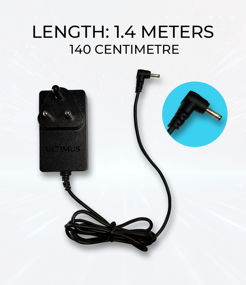 ULTIMUS Laptop Charging Adaptor Output: DC 12V - 2Amp Input AC :100-240V-0.9A 50/60Hz 12 W Adapter  (Power Cord Included)