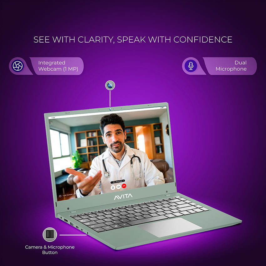 AVITA Liber E 12th Gen Intel core i5 Upto 4.40 GHz 8GB RAM 512GB SSD Expandable Upto 2TB  Windows 11 Home Thin & Silver 1.84 Kg