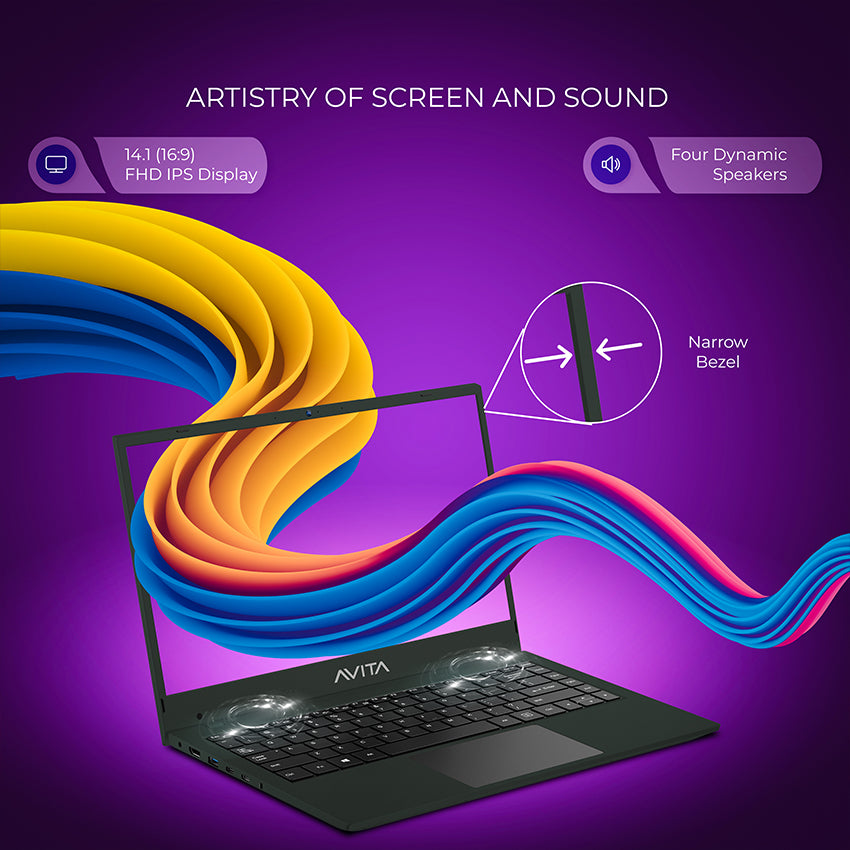 AVITA Liber E 12th Gen Intel core i5 Upto 4.40 GHz 8GB RAM 512GB SSD Expandable Upto 2TB  Windows 11 Home Thin & Light Black 1.84 Kg