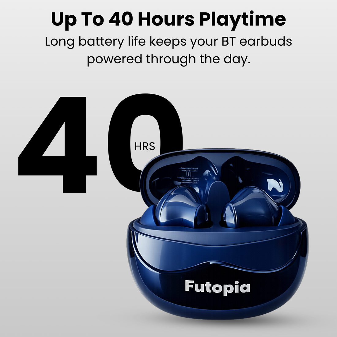 Futopia Wireless Earpods with Charging Case | Bluetooth 5.4 Earbuds, HD Sound, Deep Bass, Type-C Fast Charging & 4-5H Playtime