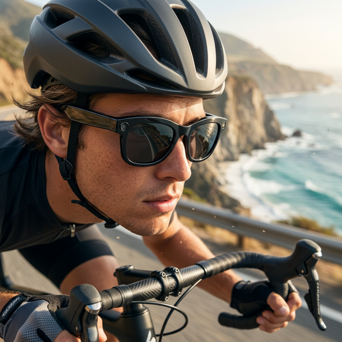 Futopia AIVIS-M AI Smart Glasses|8MP Camera|IP67 Waterproof Black Frame|Photochromic Lenses|32GB Memory|Photo & Video|AntiShake Photography ChatGPT AI|Built in WiFi