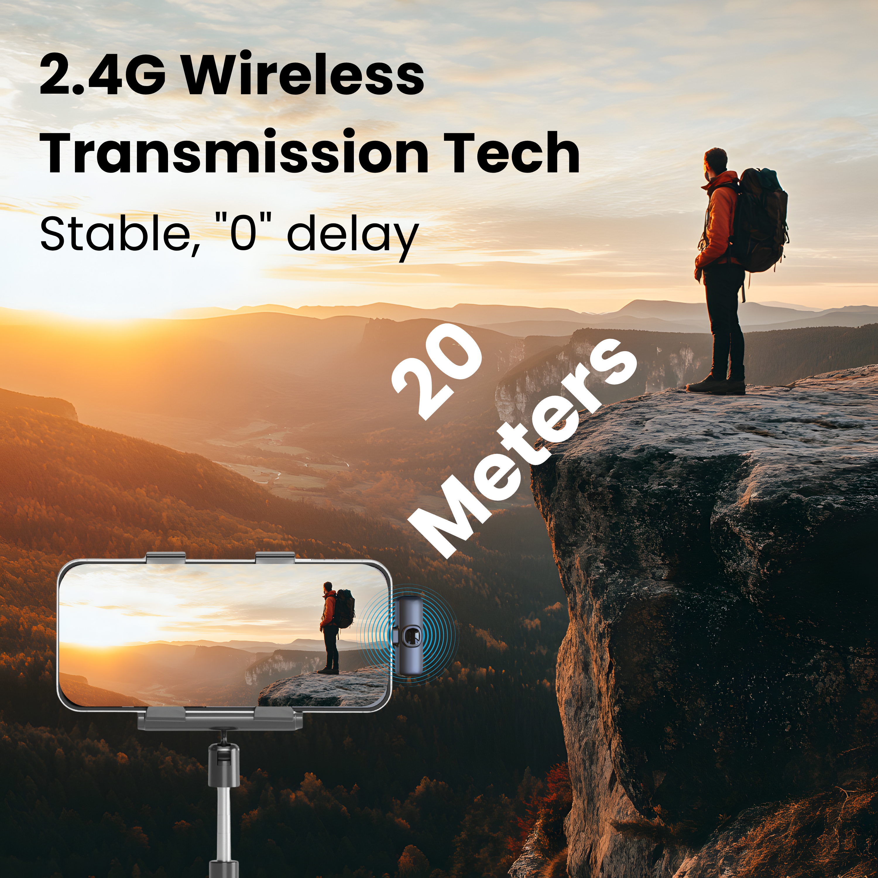 Futopia Wireless Lavalier Microphone for Android & iPhone, Plug & Play Clip-On Mic, AI Noise Cancellation, USB-C Receiver, 6H Battery, YouTube, Vlogging, Interview & Live Streaming