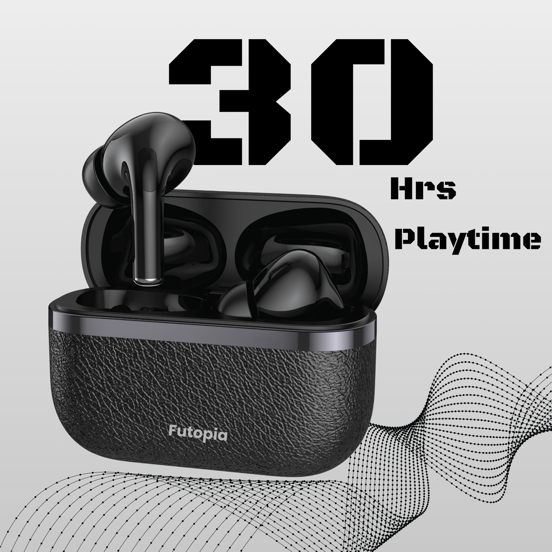 FUTOPIA SBB302 Bluetooth 5.4 TWS Earbuds with 13mm Drivers, Deep Bass, 300mAh Charging Case & Type-C Fast Charging