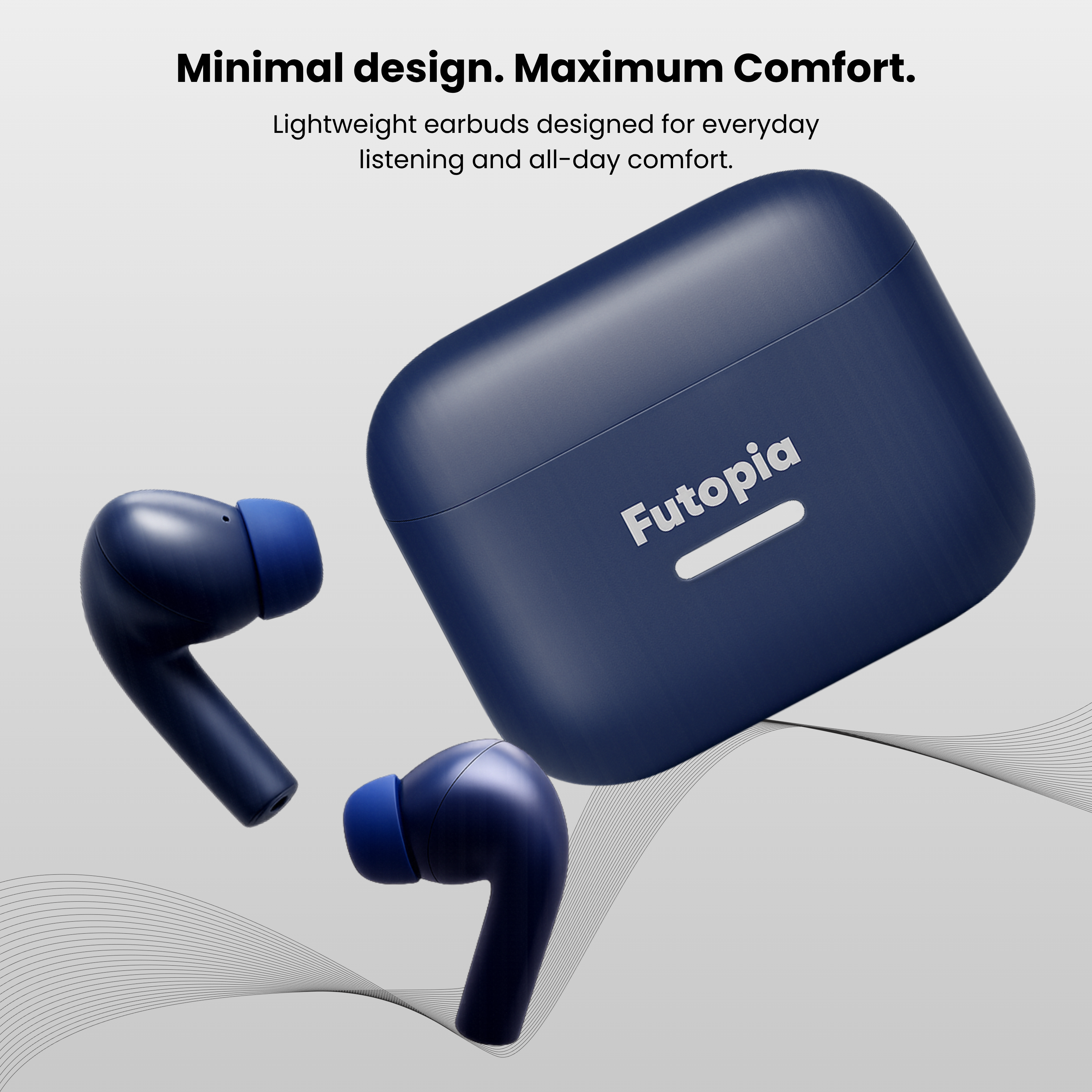 Futopia ANC Wireless Earpods with Charging Case | Bluetooth 5.4 Earbuds, Active Noise Cancellation, 13mm Drivers, Type-C Fast Charging & 4-5H Playtime (FGTWSANC3)
