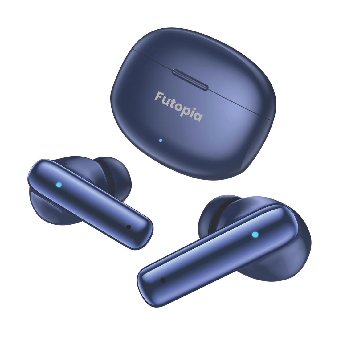 FUTOPIA Buds 5 True Wireless Earbuds Bluetooth 5.3 | 10mm Dynamic Drivers | 200mAh Charging Case | Deep Bass Sound | Touch Control | Type-C Fast Charging | Black