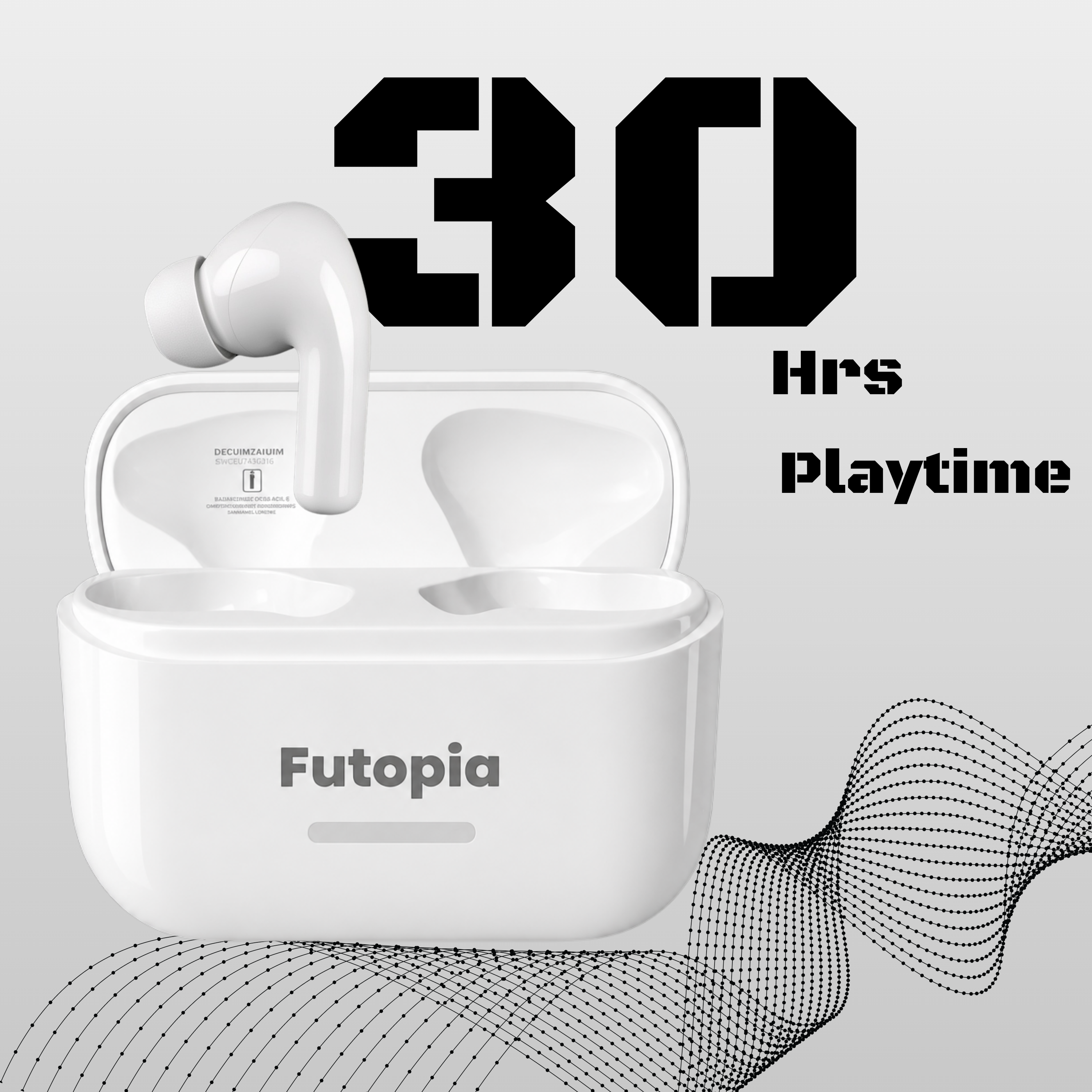 Futopia ANC Wireless Earpods with Charging Case | Bluetooth 5.4 Earbuds, Active Noise Cancellation, 13mm Drivers, Type-C Fast Charging & 4-5H Playtime (FGTWSANC3)