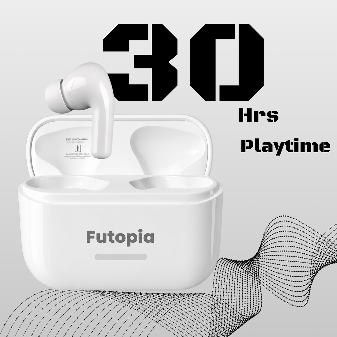 Futopia ANC Wireless Earpods with Charging Case | Bluetooth 5.4 Earbuds, Active Noise Cancellation, 13mm Drivers, Type-C Fast Charging & 4-5H Playtime (FGTWSANC3)