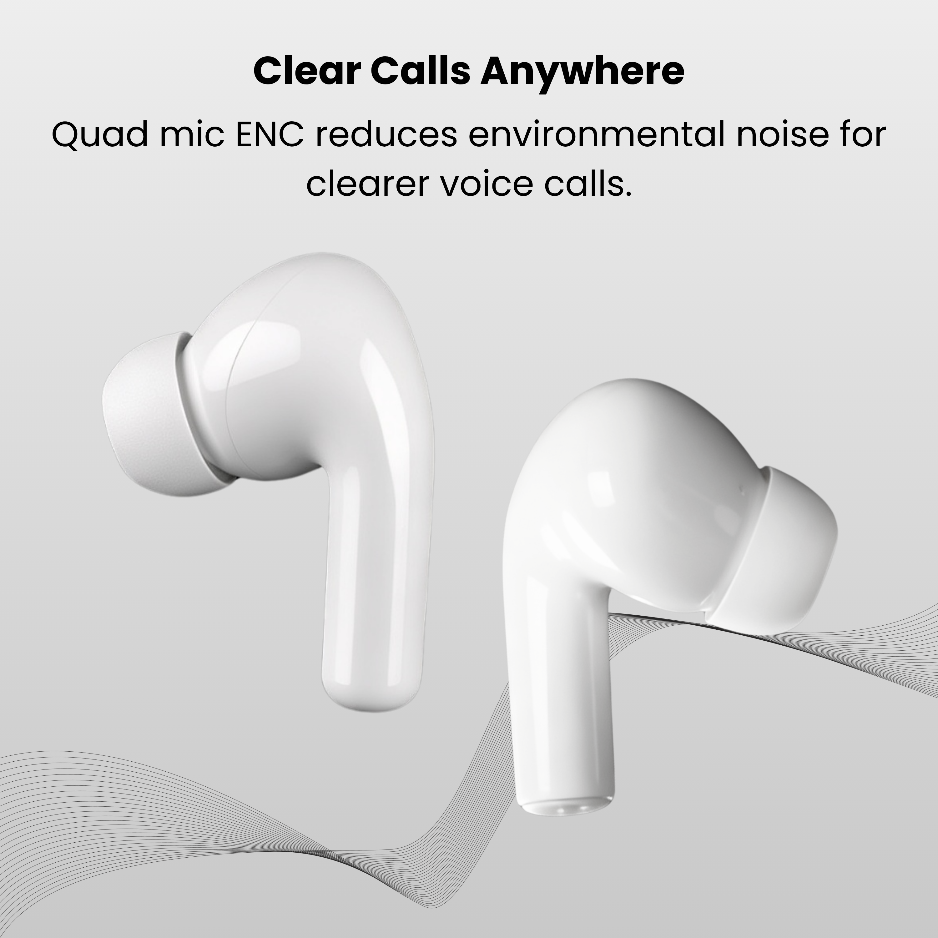 Futopia ANC Wireless Earpods with Charging Case | Bluetooth 5.4 Earbuds, Active Noise Cancellation, 13mm Drivers, Type-C Fast Charging & 4-5H Playtime (FGTWSANC3)