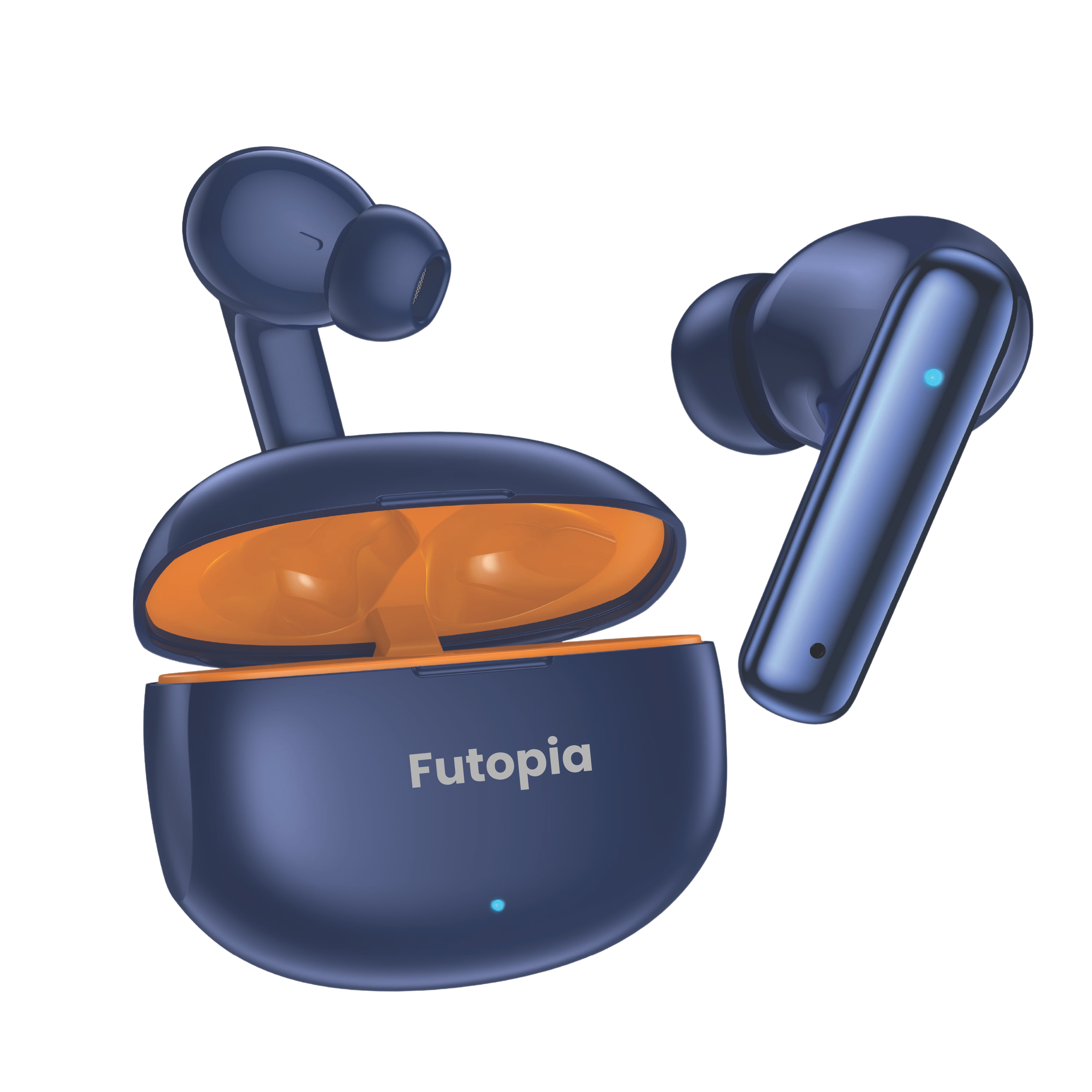 FUTOPIA Buds 5 True Wireless Earbuds Bluetooth 5.3 | 10mm Dynamic Drivers | 200mAh Charging Case | Deep Bass Sound | Touch Control | Type-C Fast Charging | Black