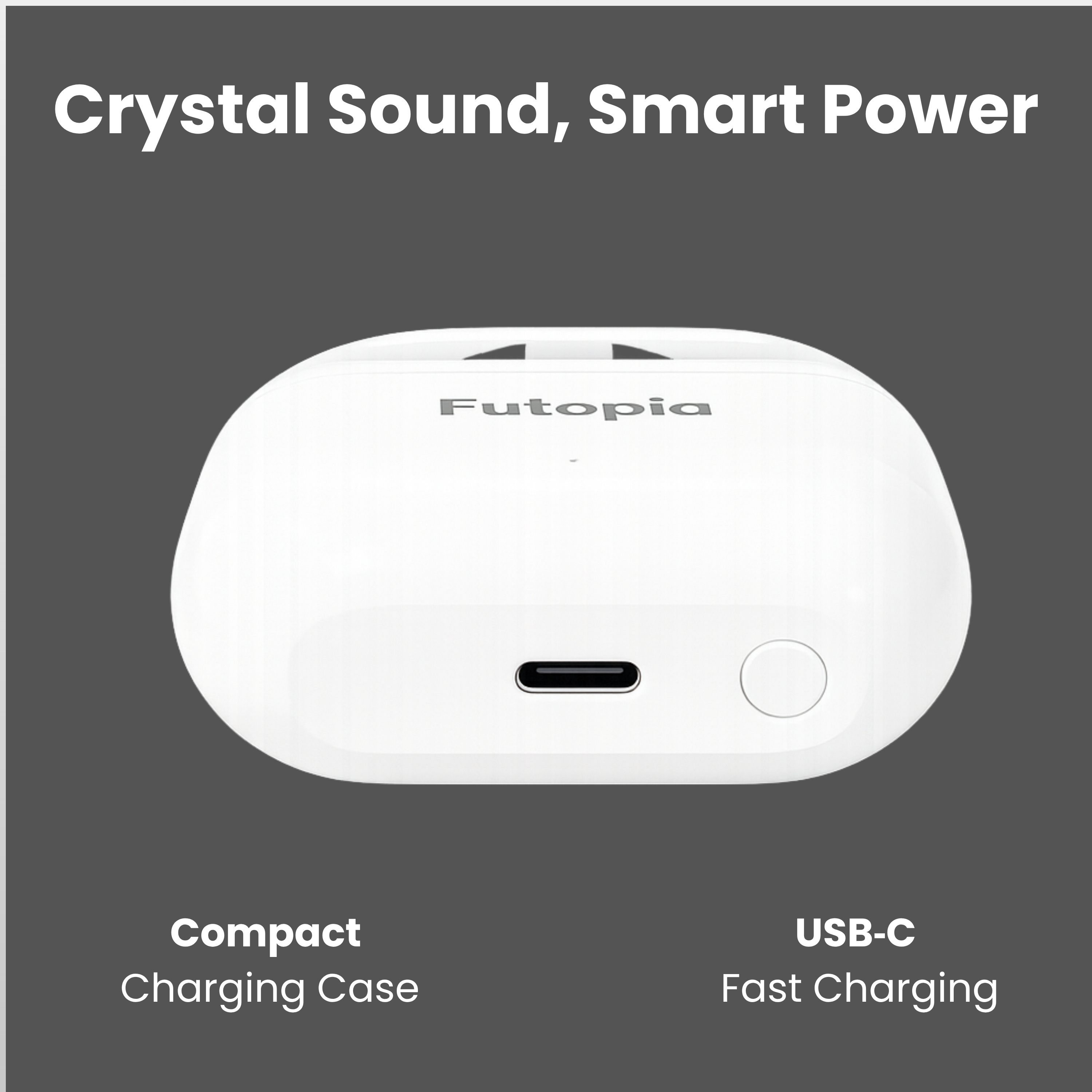 Futopia Wireless Earpods with Magnetic On/Off | Bluetooth 5.4 Earbuds, 13mm Drivers, Type-C Fast Charging, HD Sound & 4-5H Playtime (FGTWSBUDS3PRO)