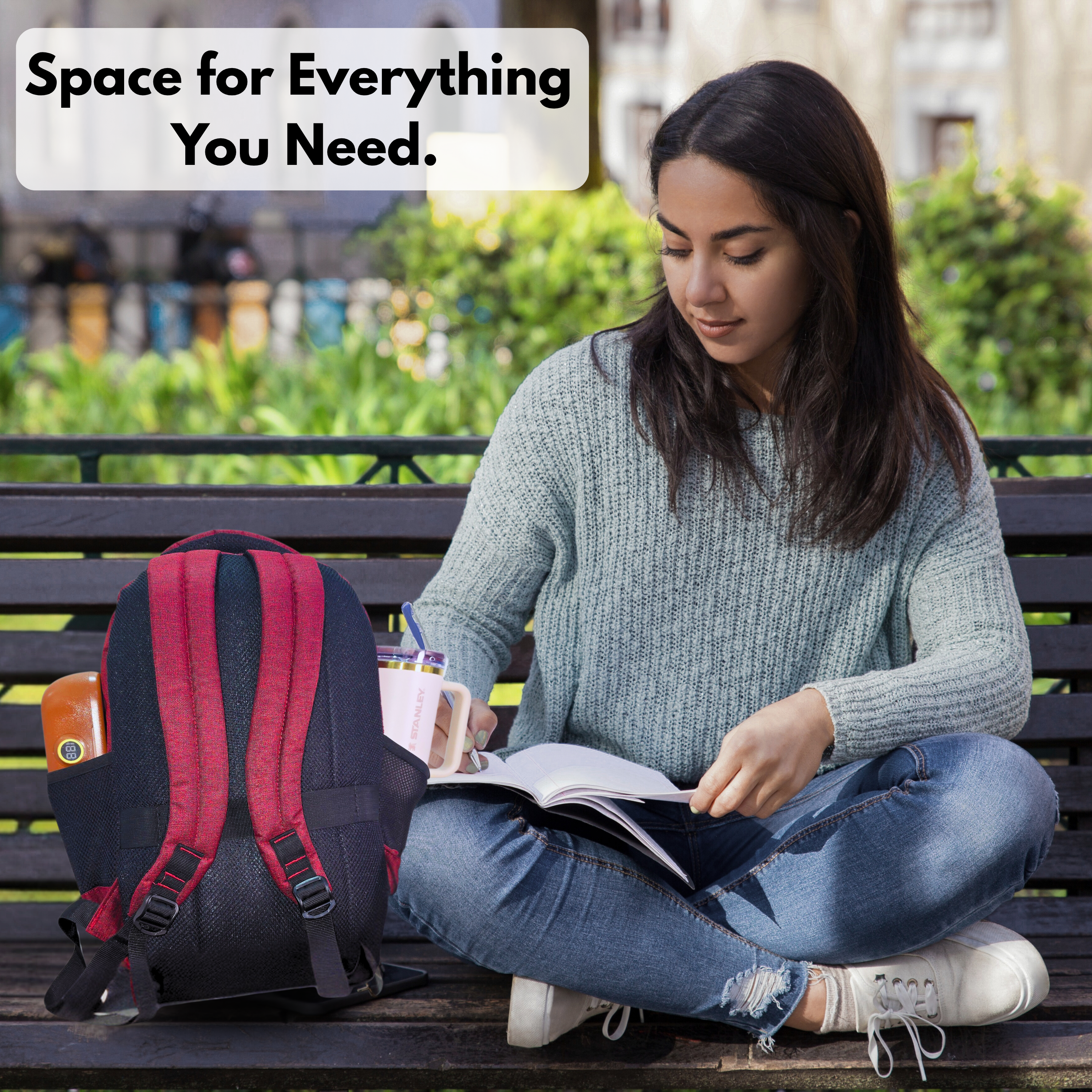 Futopia 25L Capacity Backpack Casual Bag With Fits 15.6 Inch Laptop, Organizer Compartments | 2 Front Zipp Pocket, Both Side Bottle Pockets, Luggage Strap For Men & Women Perfect For Office & College-Maroon