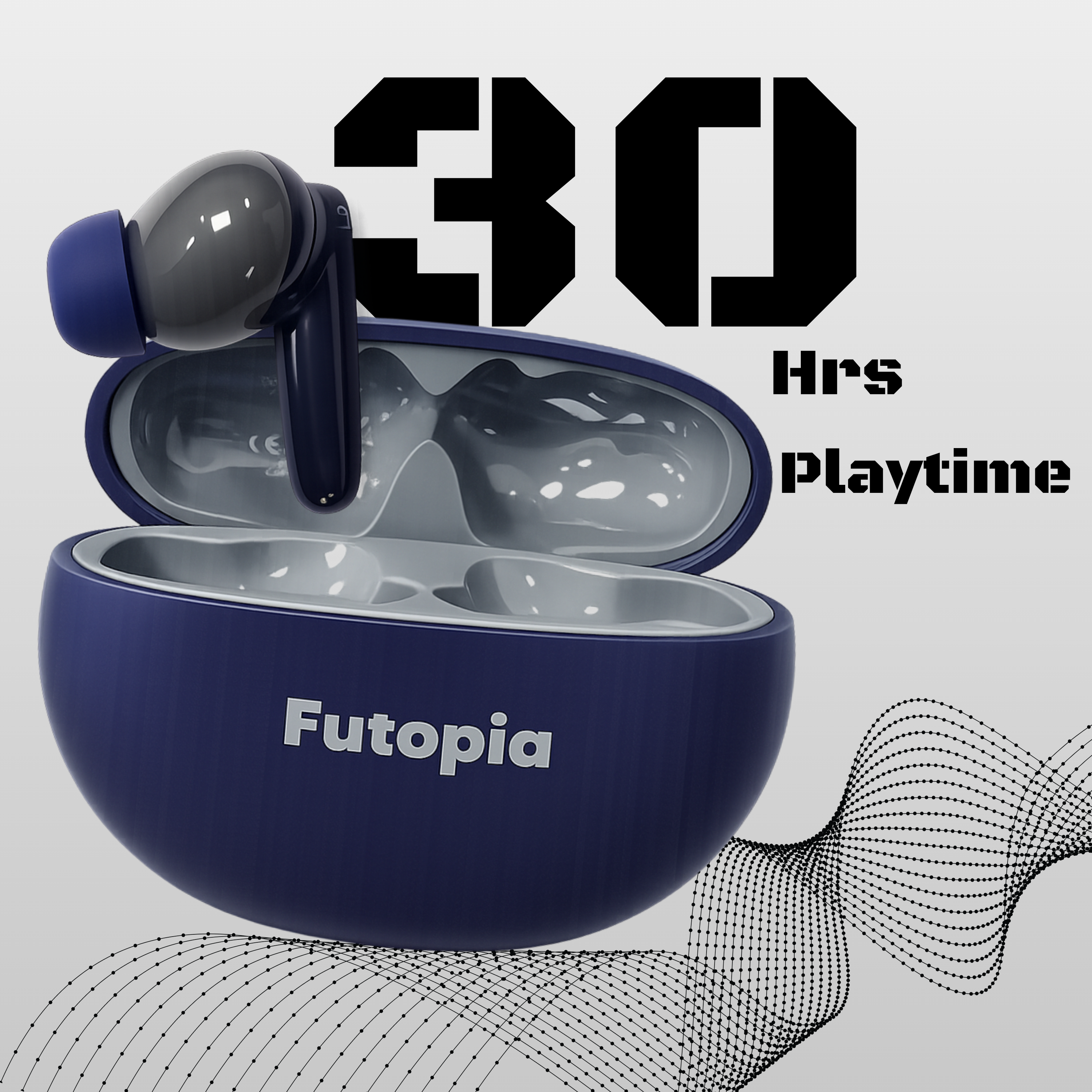 Futopia Wireless Bluetooth Earbuds v5.4 with Charging Case | 10mm HD Sound Drivers | Type-C Fast Charging | 4-5H Playtime | 10-15M Range | Lightweight In-Ear Headphones