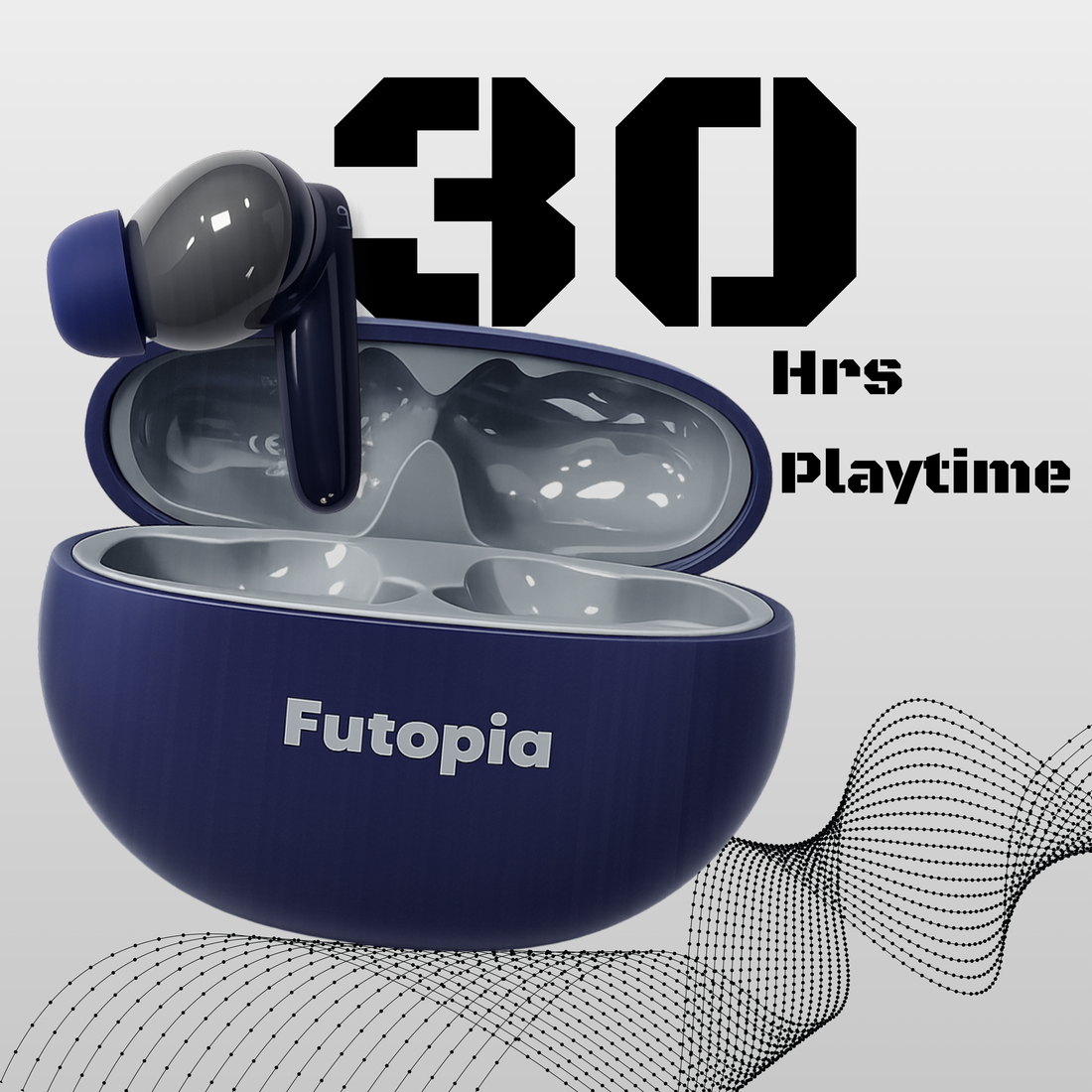 Futopia Wireless Bluetooth Earbuds v5.4 with Charging Case | 10mm HD Sound Drivers | Type-C Fast Charging | 4-5H Playtime | 10-15M Range | Lightweight In-Ear Headphones