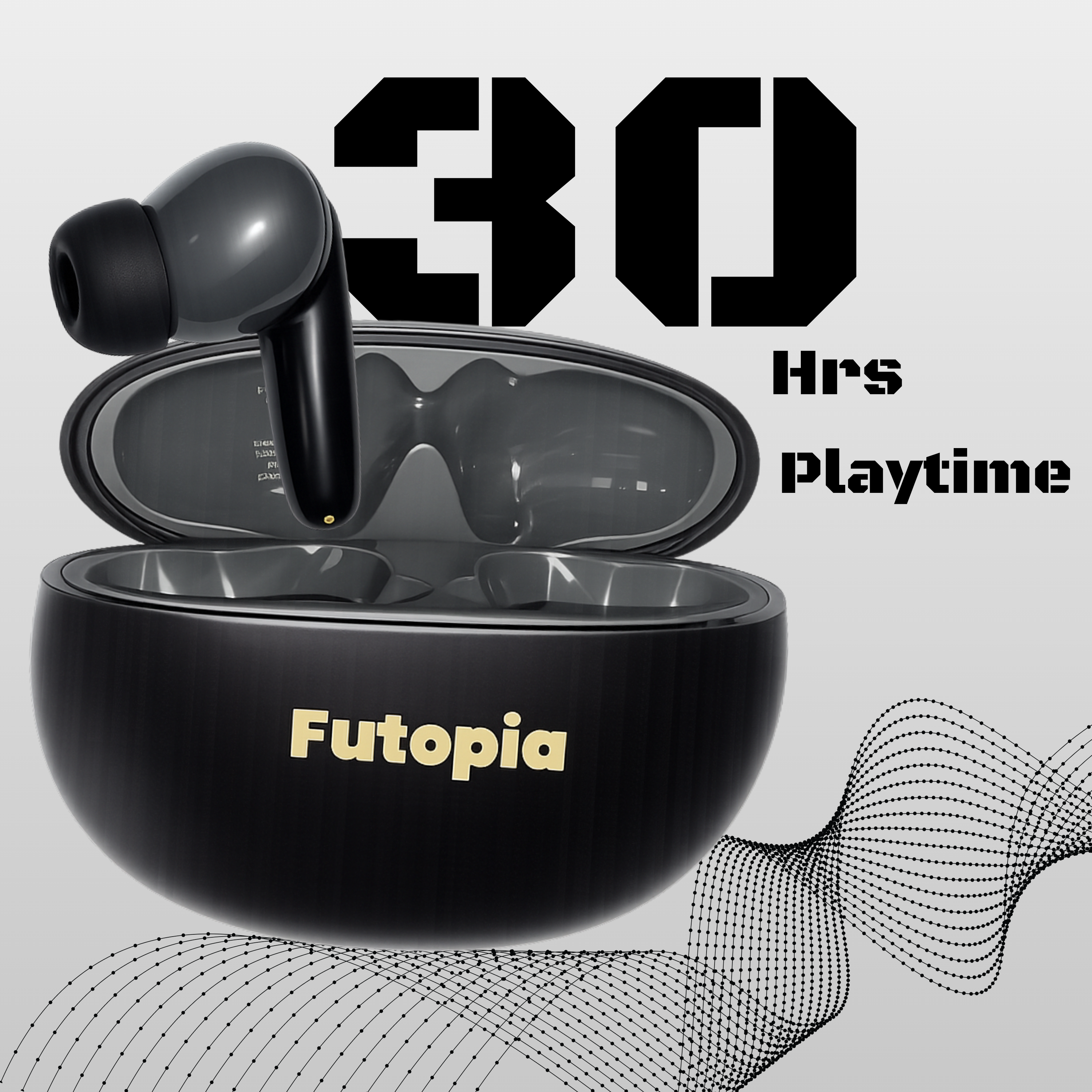 Futopia Wireless Bluetooth Earbuds v5.4 with Charging Case | 10mm HD Sound Drivers | Type-C Fast Charging | 4-5H Playtime | 10-15M Range | Lightweight In-Ear Headphones