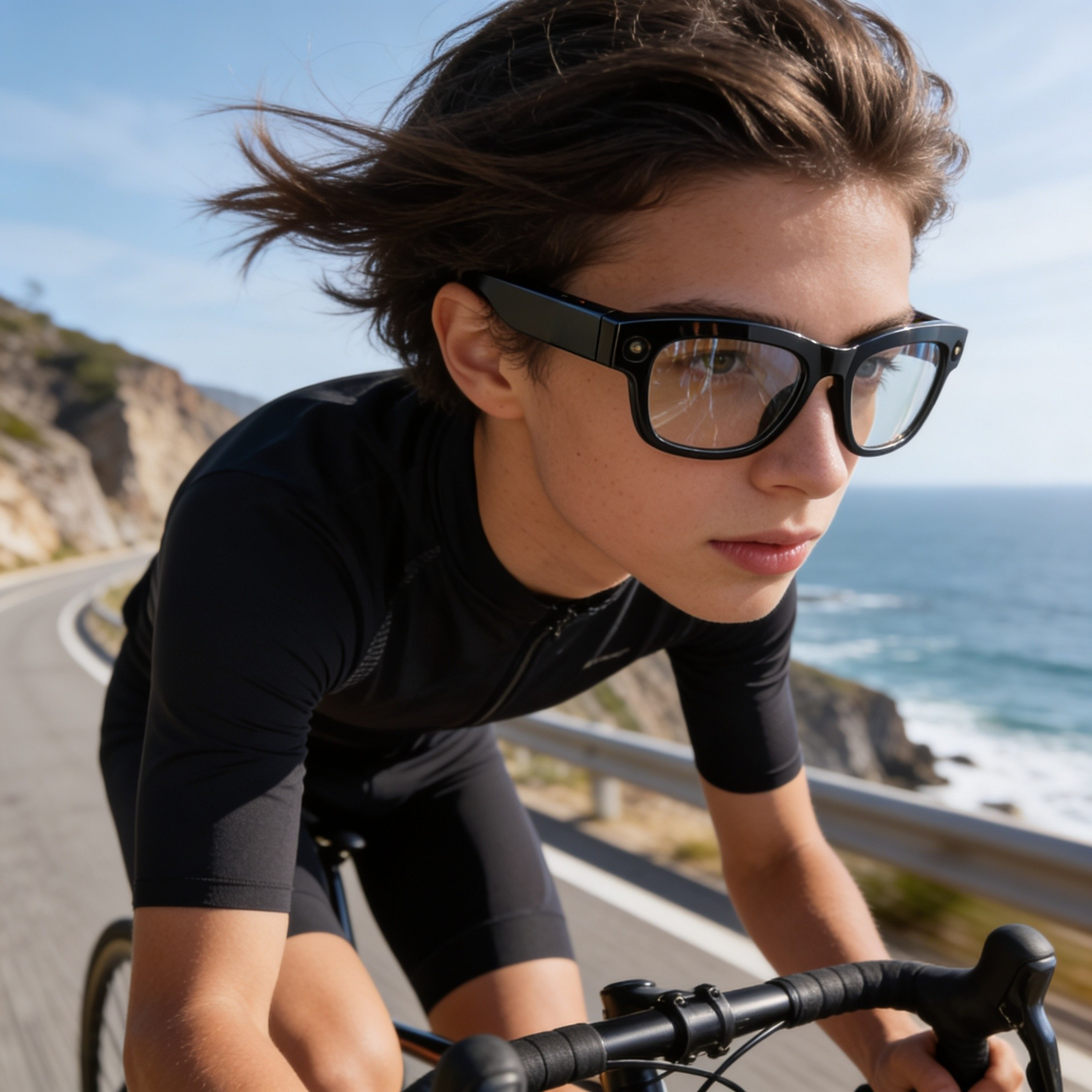 Futopia AIVIS-M AI Smart Glasses with 5MP Camera & ChatGPT – IP67 Waterproof Smart Eyewear for Men & Women – 1080p Video Recording, Real-Time Translation, Open-Ear Audio & Bluetooth 5.3 – Matte Black
