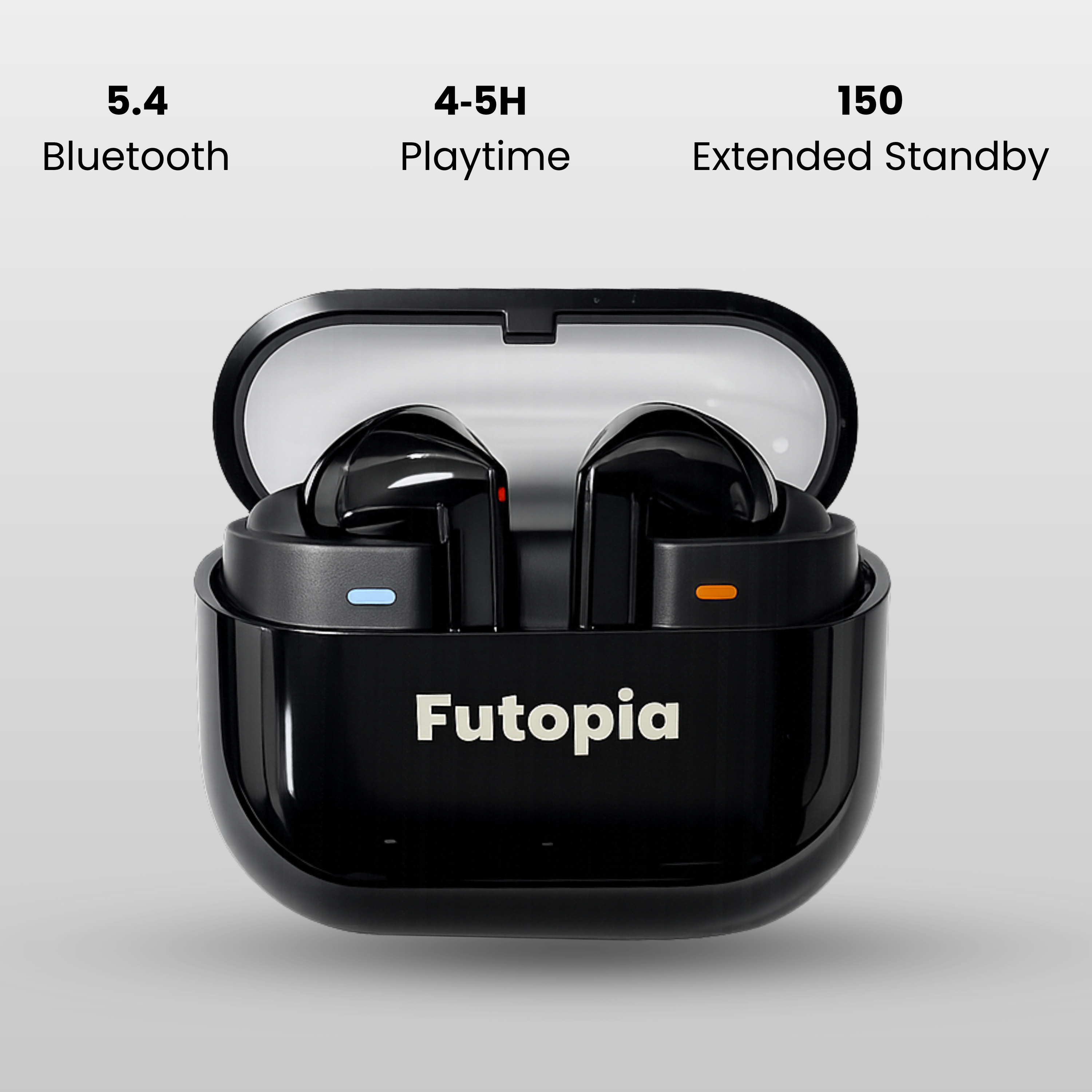 Futopia Wireless Earpods with Magnetic On/Off | Bluetooth 5.4 Earbuds, 13mm Drivers, Type-C Fast Charging, HD Sound & 4-5H Playtime (FGTWSBUDS3PRO)