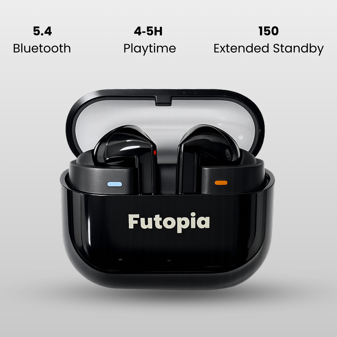 Futopia Wireless Earpods with Magnetic On/Off | Bluetooth 5.4 Earbuds, 13mm Drivers, Type-C Fast Charging, HD Sound & 4-5H Playtime (FGTWSBUDS3PRO)