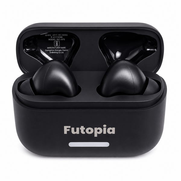 Futopia ANC Wireless Earpods with Charging Case | Bluetooth 5.4 Earbuds, Active Noise Cancellation, 13mm Drivers, Type-C Fast Charging & 4-5H Playtime (FGTWSANC3)