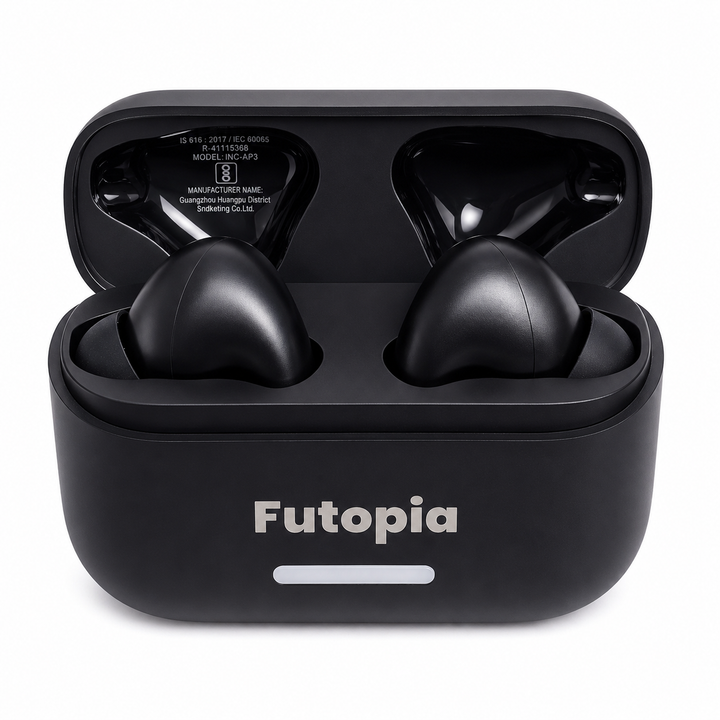 Futopia ANC Wireless Earpods with Charging Case | Bluetooth 5.4 Earbuds, Active Noise Cancellation, 13mm Drivers, Type-C Fast Charging & 4-5H Playtime (FGTWSANC3)