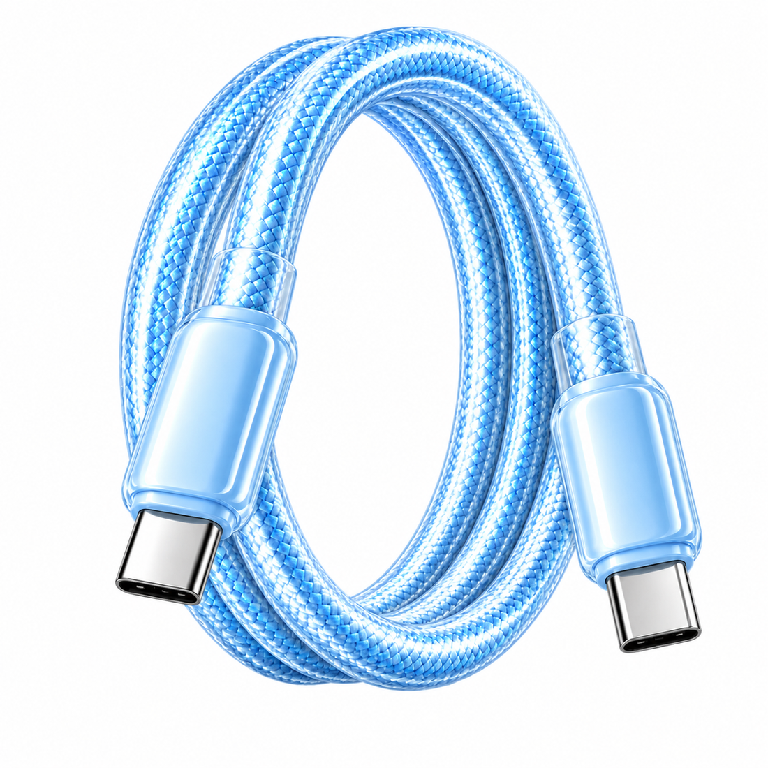 Futopia Titanium Series Low-Temperature Crystal Cable, Type-C to Type-C 100W Fast Charging, Compatible with iPhone 15–17 & Android