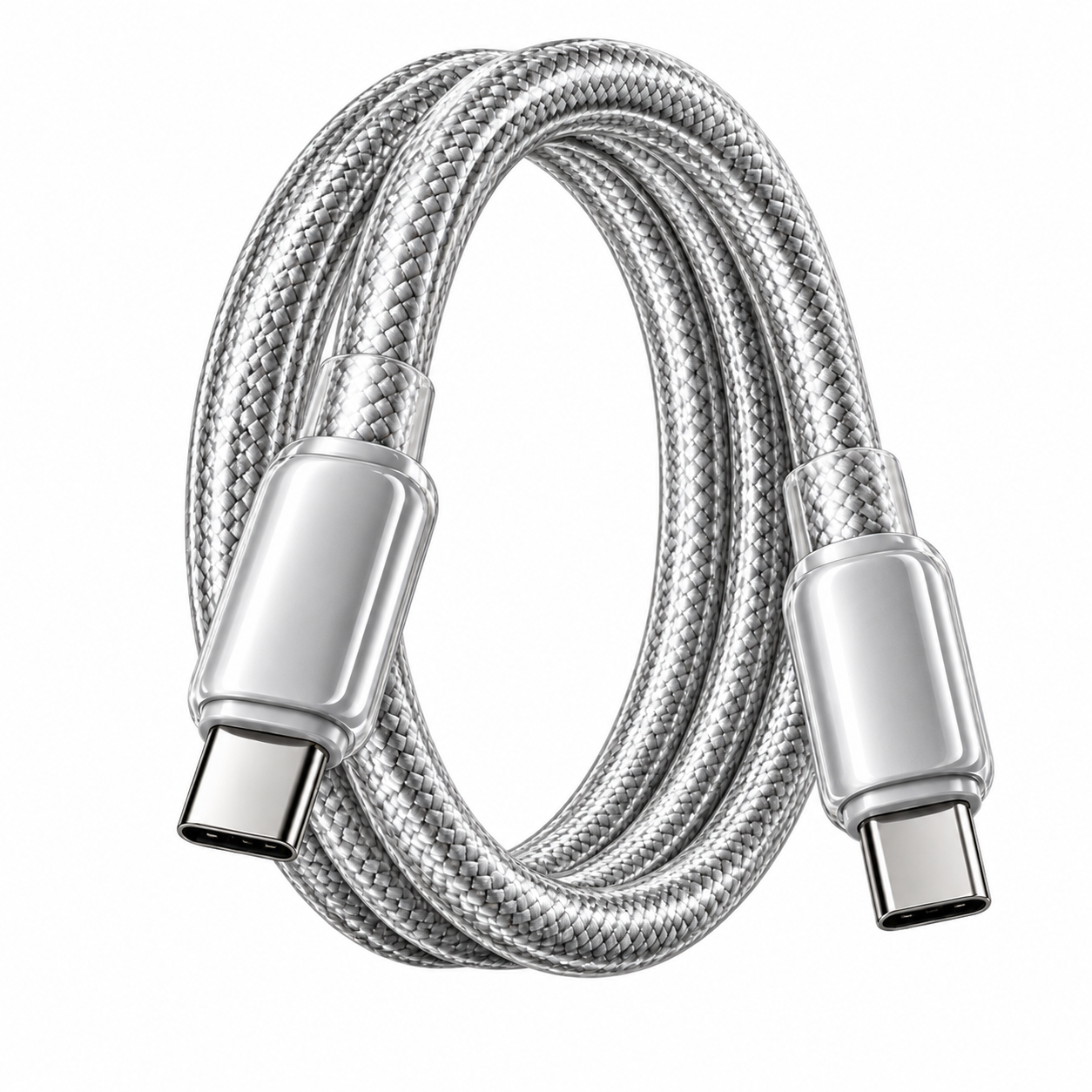 Futopia Titanium Series Low-Temperature Crystal Cable, Type-C to Type-C 100W Fast Charging, Compatible with iPhone 15–17 & Android
