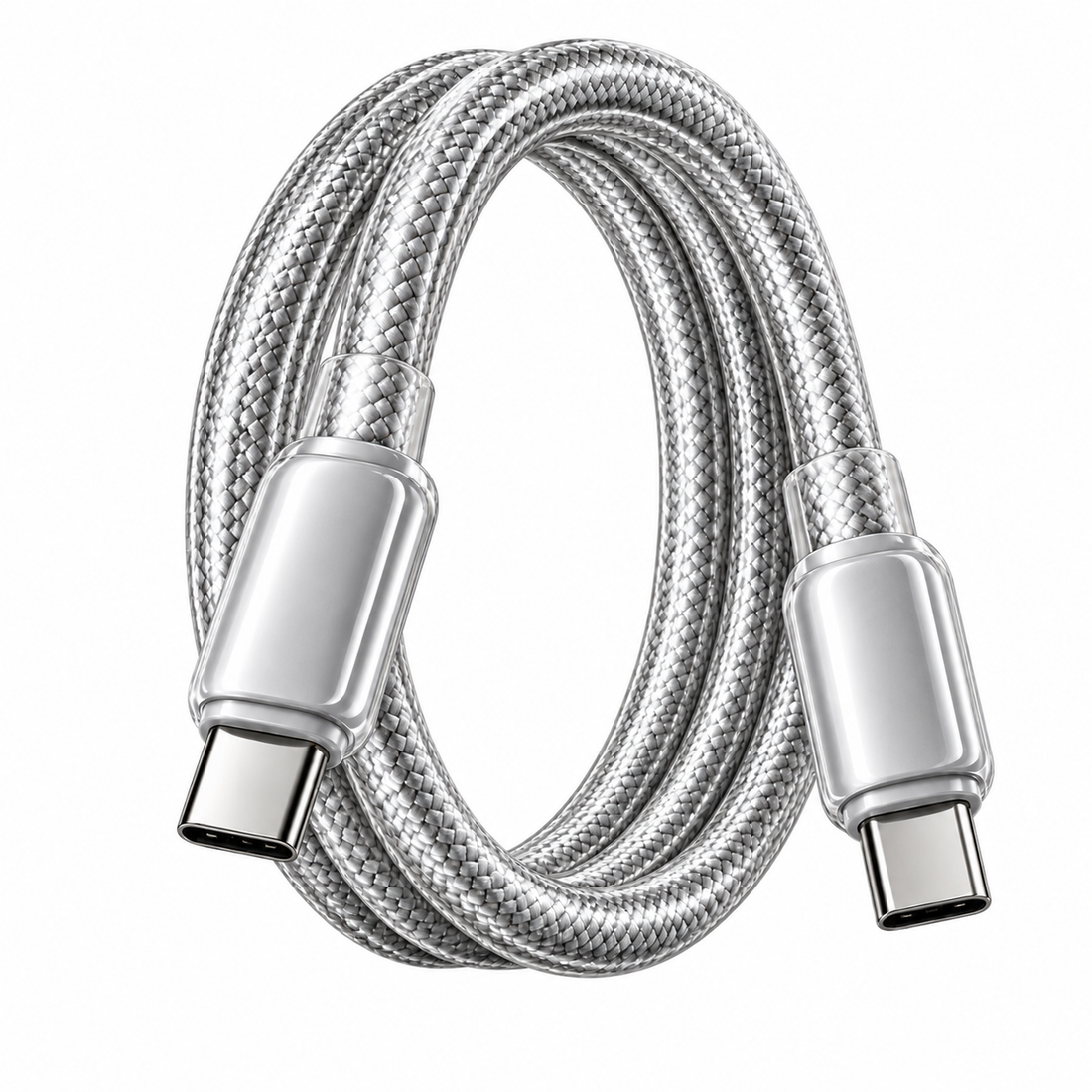 Futopia Titanium Series Low-Temperature Crystal Cable, Type-C to Type-C 100W Fast Charging, Compatible with iPhone 15–17 & Android