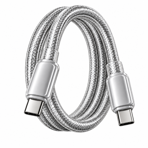 Futopia Titanium Series Low-Temperature Crystal Cable, Type-C to Type-C 100W Fast Charging, Compatible with iPhone 15–17 & Android