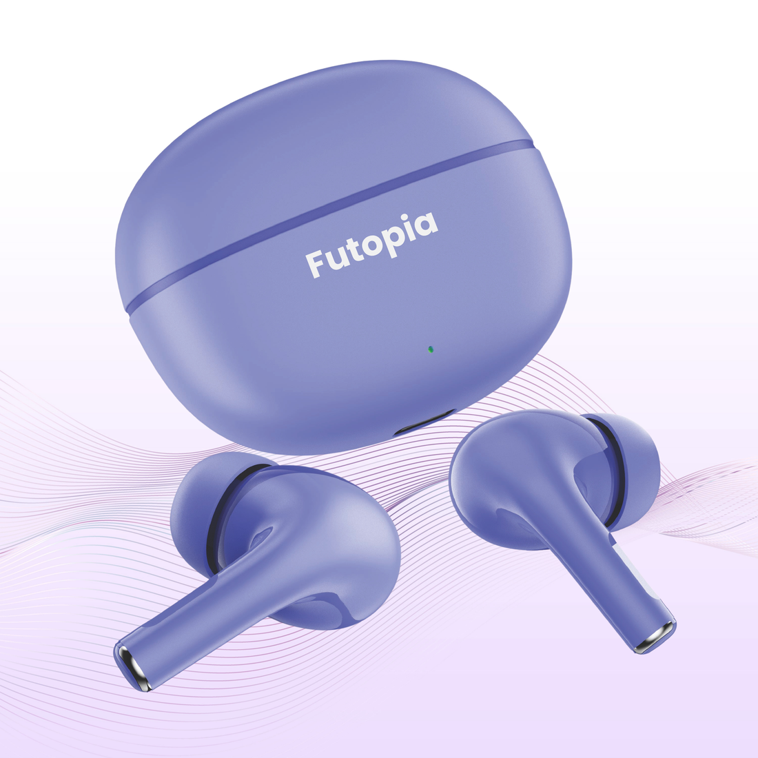 FUTOPIA FirePods Bluetooth 5.4 TWS Earbuds with 13mm Drivers, Deep Bass, Type-C Fast Charging & 200mAh Charging Case