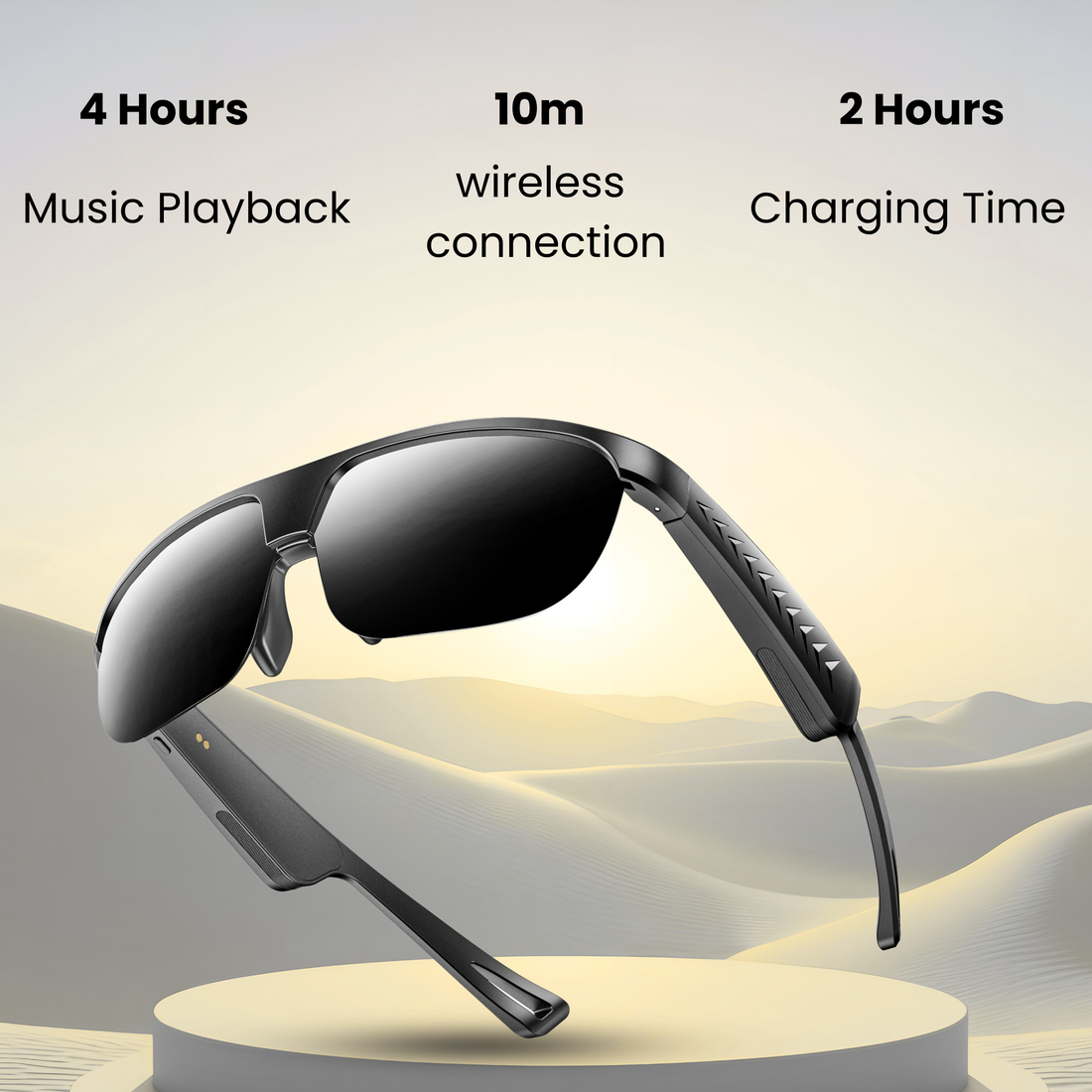 Futopia AIVIS-L AI Smart Audio Glasses with ENC Noise Cancellation, Stereo Speakers, AI Translation-Hands-Free Music,Calls,Open Ear Music, Sport Headset, Connect with Your Mobile