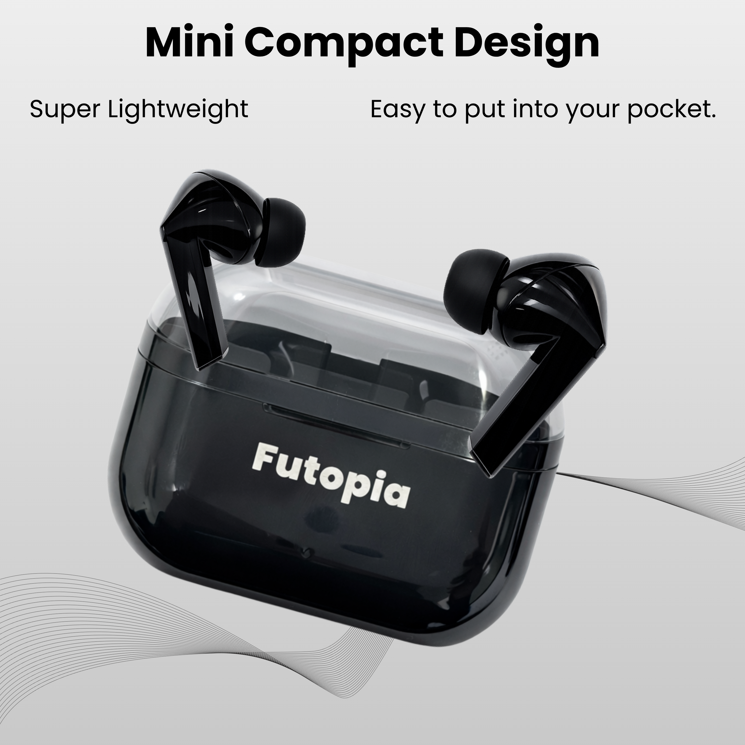 Futopia Wireless Earpods with Magnetic On/Off | Bluetooth 5.4 Earbuds, 13mm Drivers, Type-C Fast Charging, HD Sound & 4-5H Playtime (FGTWSBUDS3PRO)