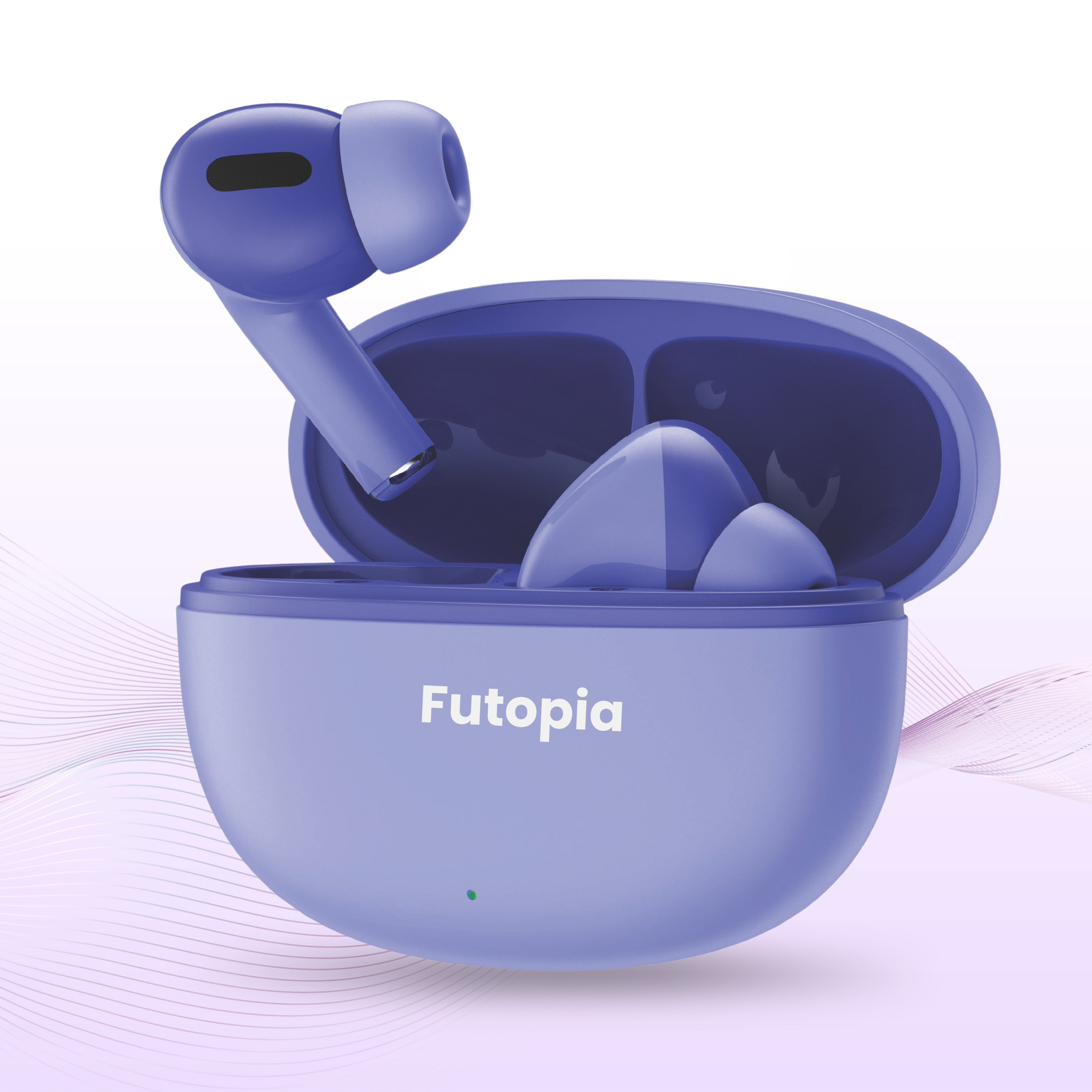 FUTOPIA FirePods Bluetooth 5.4 TWS Earbuds with 13mm Drivers, Deep Bass, Type-C Fast Charging & 200mAh Charging Case