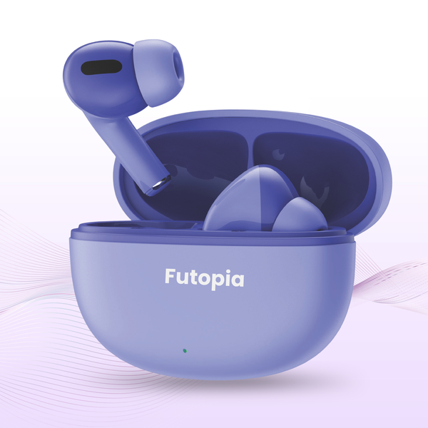 FUTOPIA FirePods Bluetooth 5.4 TWS Earbuds with 13mm Drivers, Deep Bass, Type-C Fast Charging & 200mAh Charging Case