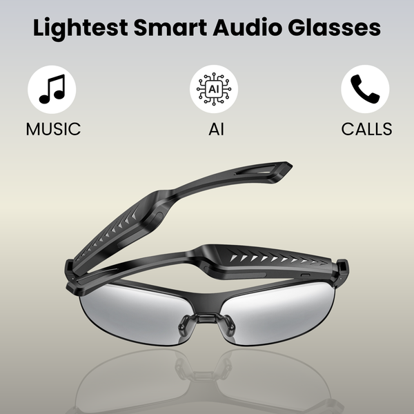 Futopia AIVIS-L AI Smart Audio Glasses with ENC Noise Cancellation, Stereo Speakers, AI Translation-Hands-Free Music,Calls,Open Ear Music, Sport Headset, Connect with Your Mobile