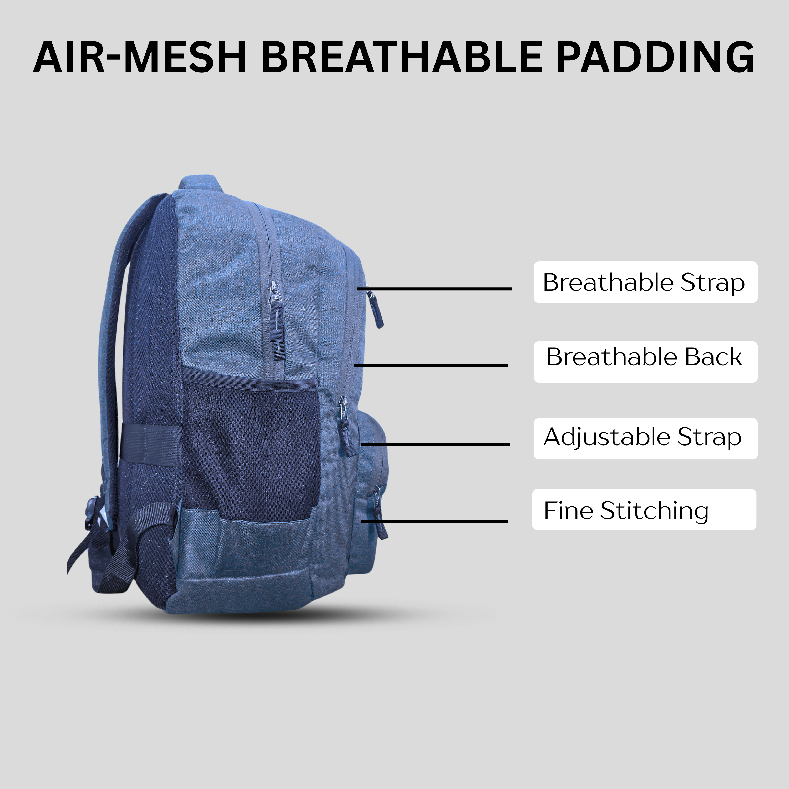 Futopia 25L Capacity Backpack Casual Bag With Fits 15.6 Inch Laptop, Organizer Compartments | 2 Front Zipp Pocket, Both Side Bottle Pockets, Luggage Strap For Men & Women Perfect For Office & College -Blue