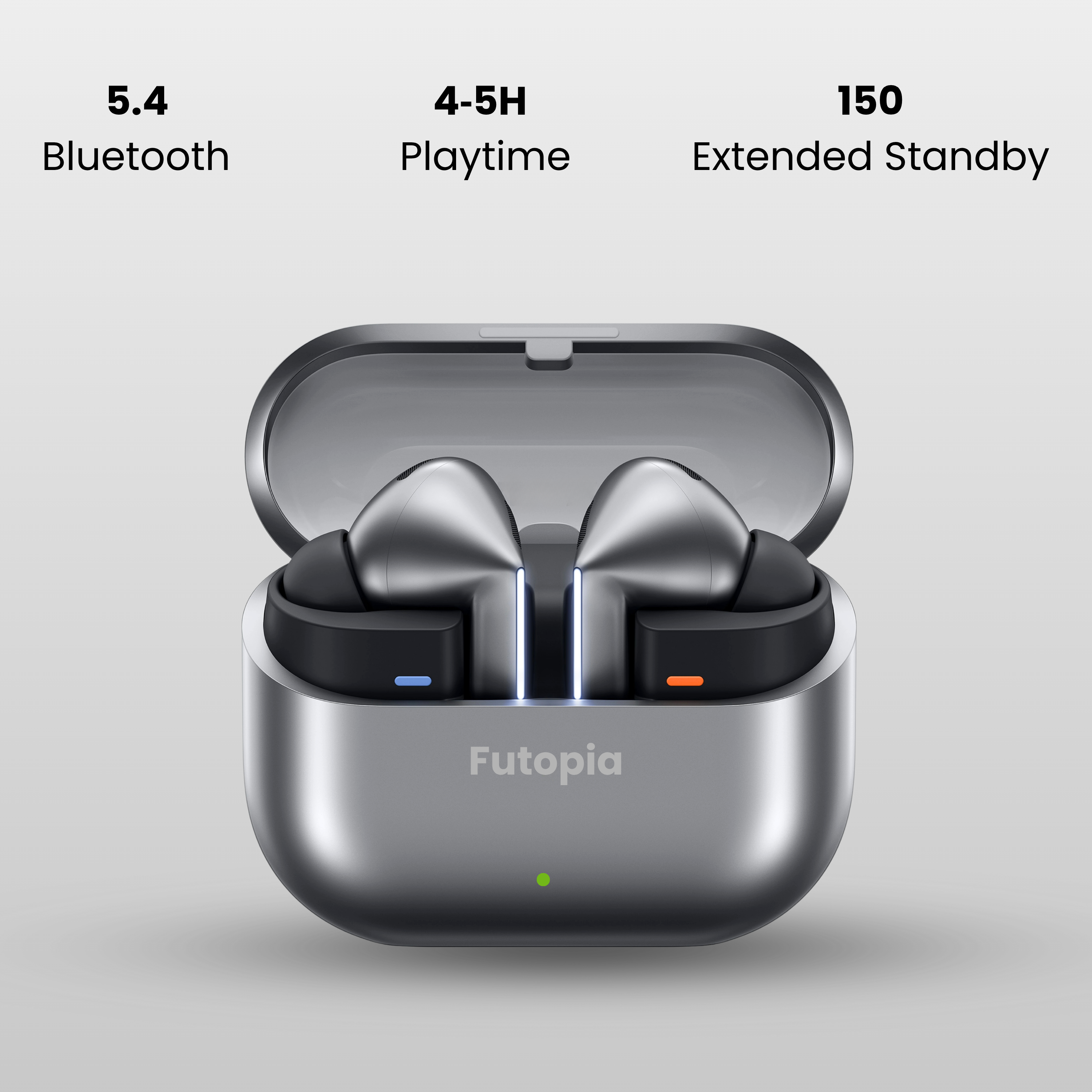 Futopia Wireless Earpods with Magnetic On/Off | Bluetooth 5.4 Earbuds, 13mm Drivers, Type-C Fast Charging, HD Sound & 4-5H Playtime (FGTWSBUDS3PRO)
