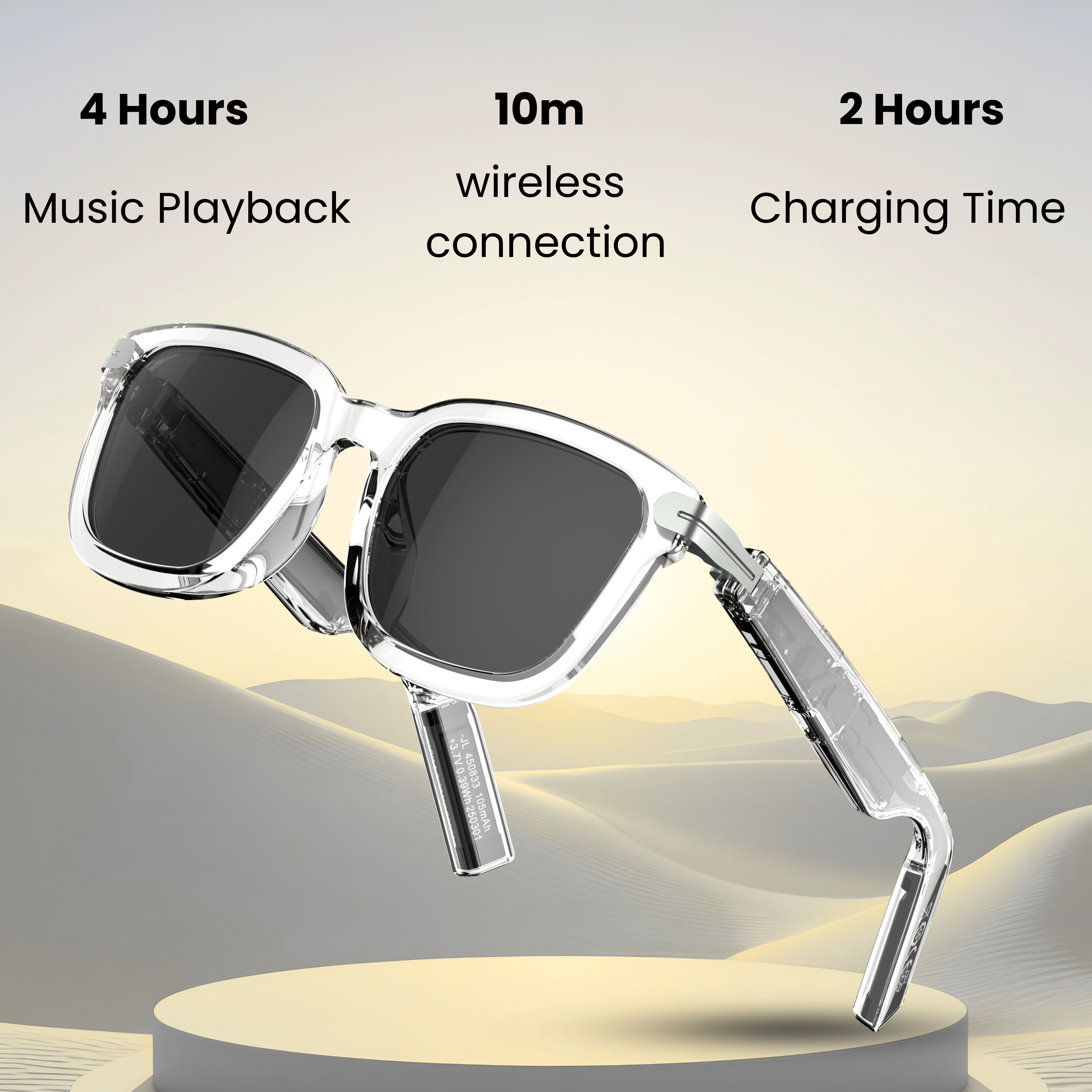 Futopia AIVIS-G AI Smart Glasses|Voice Assistant,Stereo Audio,Dual Mic ENC|Calls,Music & Translation|Real-time Translation|Meeting Minutes|Dual-Microphone|Noise Reduction|Single-Point Touch