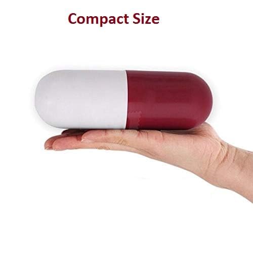 Novita Mini Portable Umbrella with Capsule Case Outdoor for Women Men & Kids 4 Folds UV Protection Compact Foldable Backpack Travel Umbrellas for rain & Hot Summer Capsule Umbrella (Multicolor)