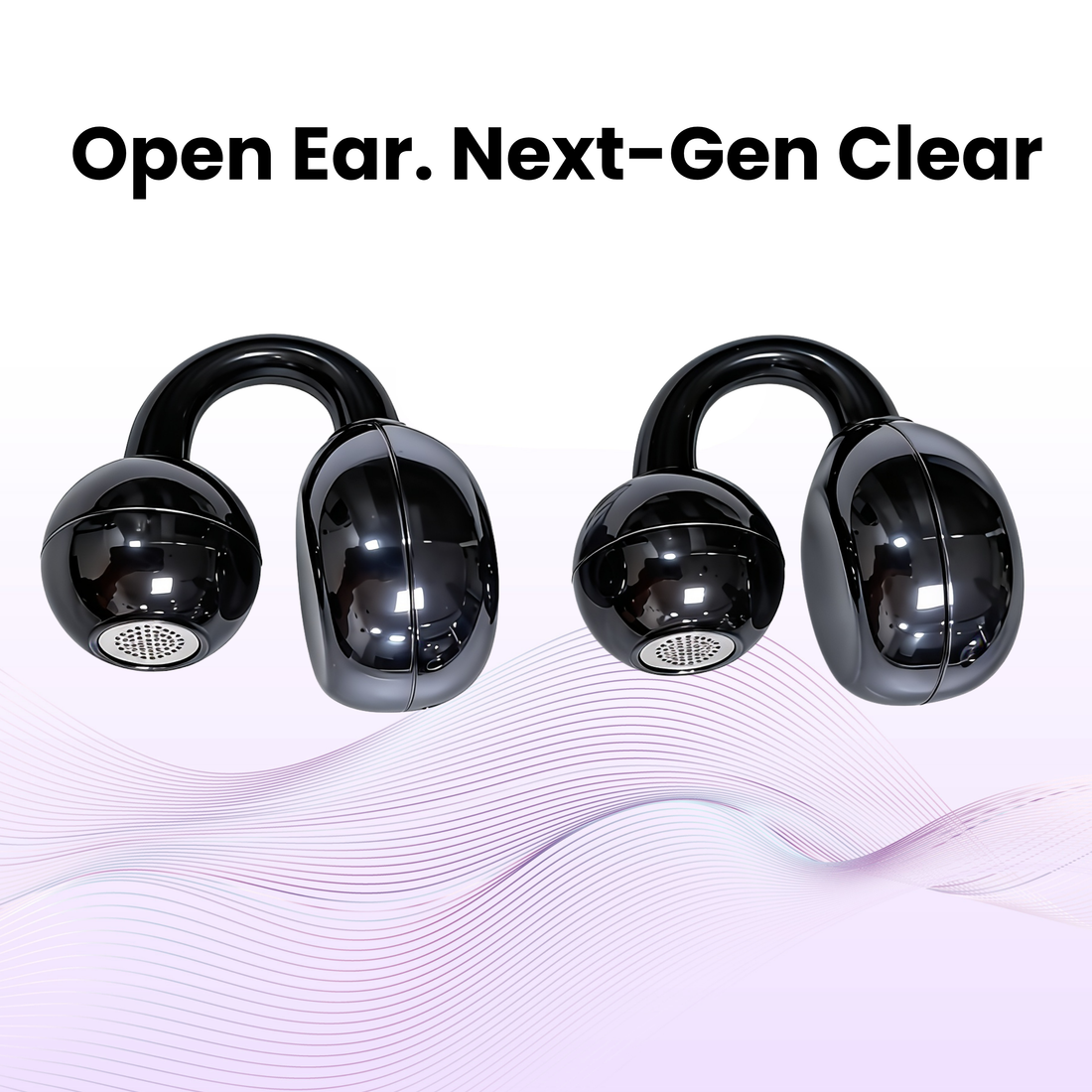 Futopia Loop (OWS) Wireless Bluetooth Earbuds 5.4, Open Ear Design, 10mm Copper Speaker, 300mAh Charging Case, Type-C Fast Charging, HD Sound, BT Name Change, Built-in Mic
