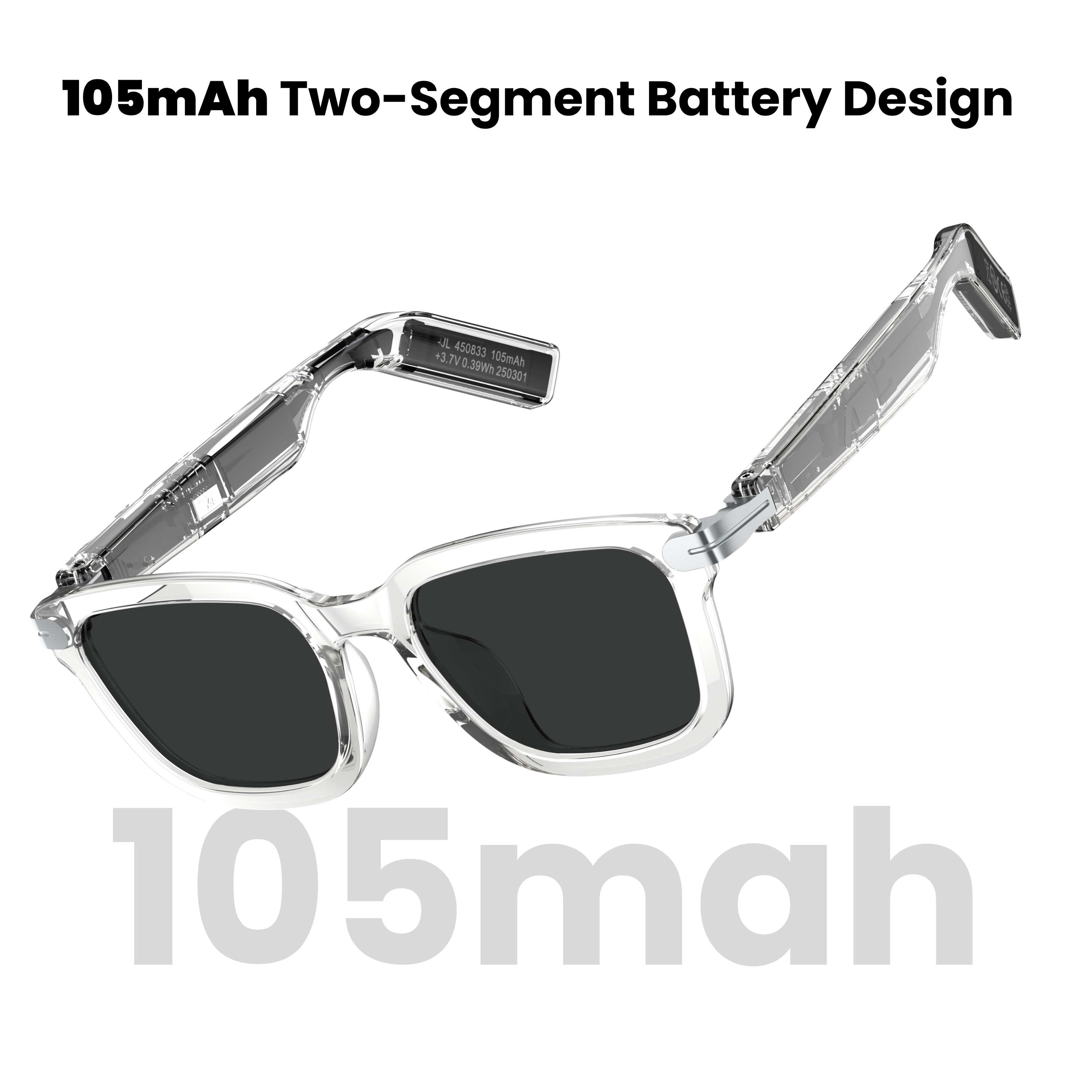 Futopia AIVIS-G AI Smart Glasses|Voice Assistant,Stereo Audio,Dual Mic ENC|Calls,Music & Translation|Real-time Translation|Meeting Minutes|Dual-Microphone|Noise Reduction|Single-Point Touch
