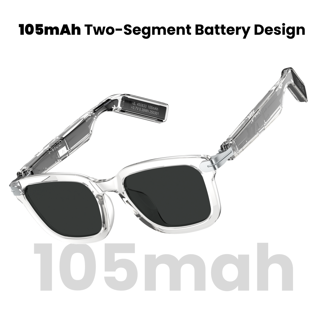 Futopia AIVIS-G AI Smart Glasses|Voice Assistant,Stereo Audio,Dual Mic ENC|Calls,Music & Translation|Real-time Translation|Meeting Minutes|Dual-Microphone|Noise Reduction|Single-Point Touch
