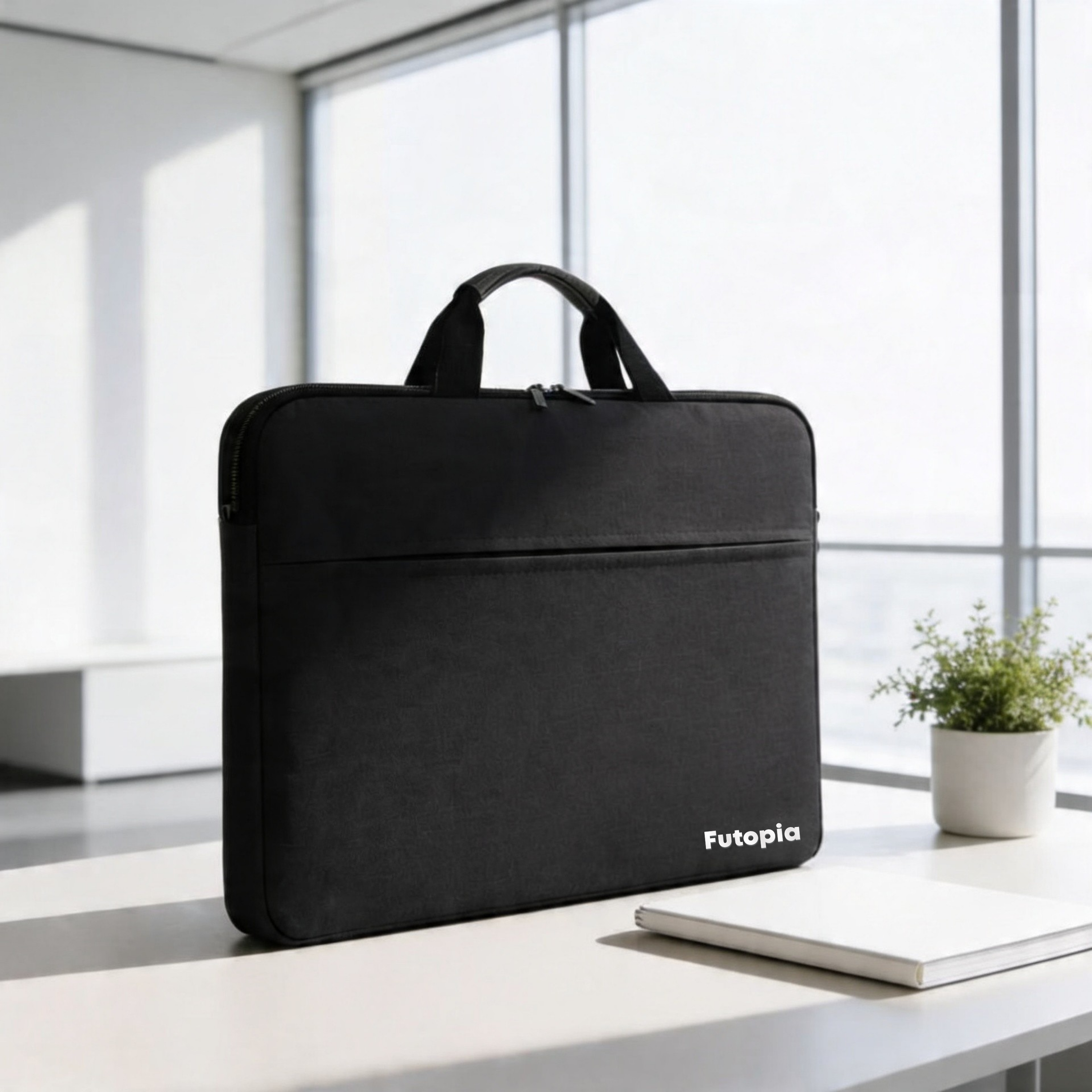 Futopia Premium Laptop Sleeve Bag 14.1 Inch with Handle | Laptop Case Cover with Front Zipper Pocket | Water Resistant & Shockproof | Soft Padded Interior for Men & Women (Office & Travel)
