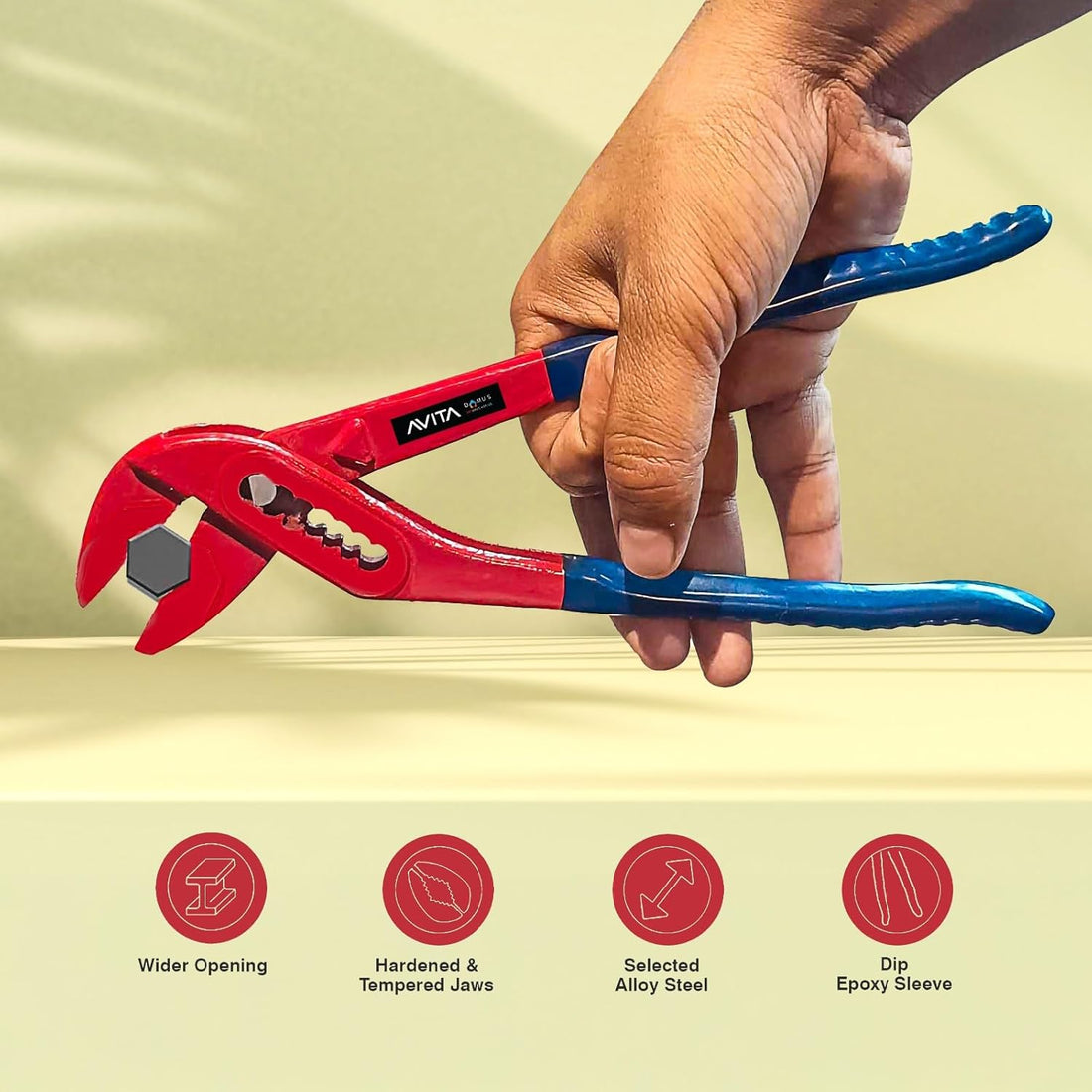 Novita Hand Tool WPPR10 10" Water Pump Pliers: Professional Grade for Home & Industrial Use