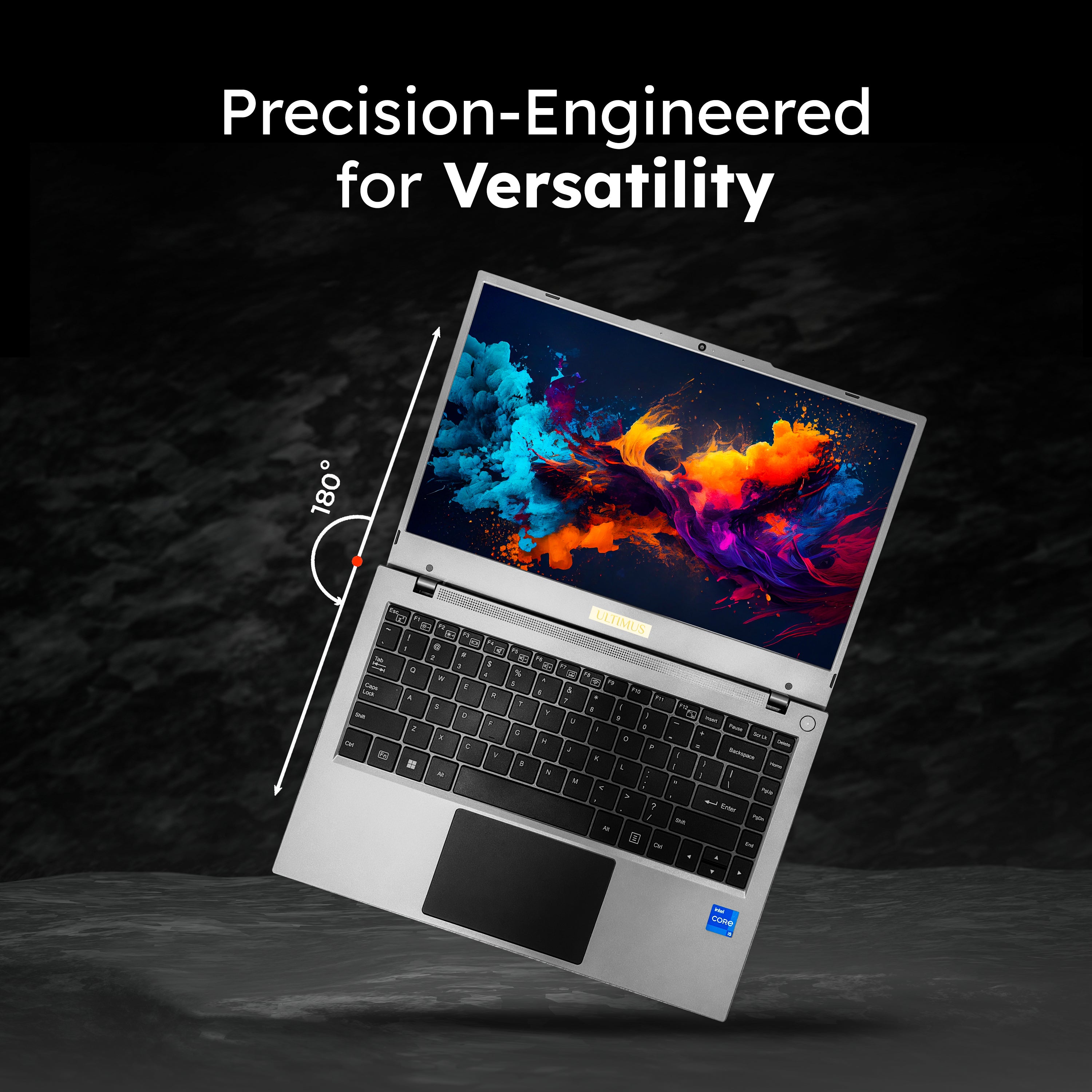 Ultimus APEX5 Laptop Intel core i5 12th Gen 1235U Laptop 8GB RAM 512GB SSD Expandable~1TB FHD MS Office 365 (Trial) Silver