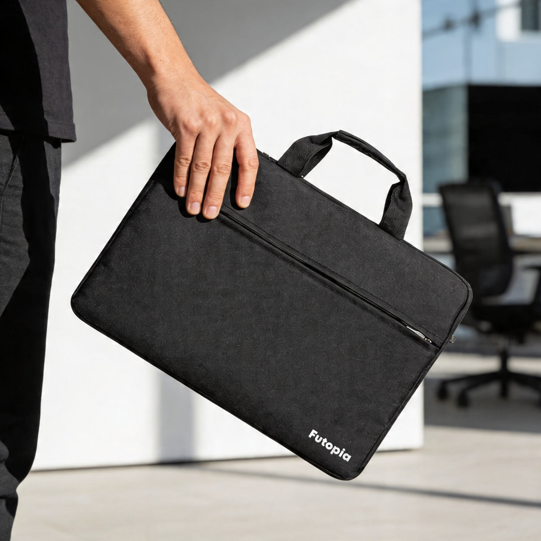Futopia Premium Laptop Sleeve Bag 14.1 Inch with Handle | Laptop Case Cover with Front Zipper Pocket | Water Resistant & Shockproof | Soft Padded Interior for Men & Women (Office & Travel)