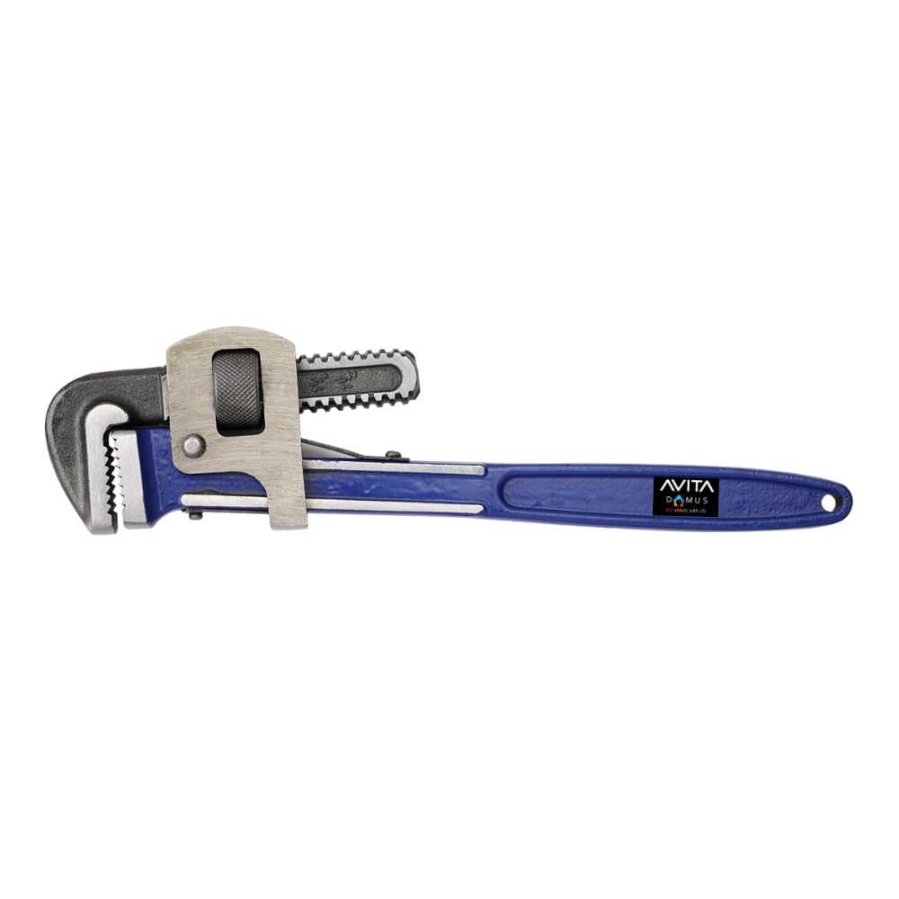 Novita Hand Tool 1273-12 12" Pipe Wrench Stillson Pattern Length 300mm, opening capacity 42mm used for Installing Removing & Tightening Pipe Pitting, HVAC, Gas Fitting, Trades Involving Pipes