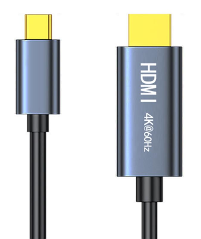 Futopia Type C to HDMI Cable, 4K @ 60Hz | 1080p @ 240Hz, 18Gbps Data Transfer, 3D Compatible, 1M (3.2ft) Braided Cable, for Laptop, Mobile, iPad Pro, MacBook, Chromebook, TV (CHA20)