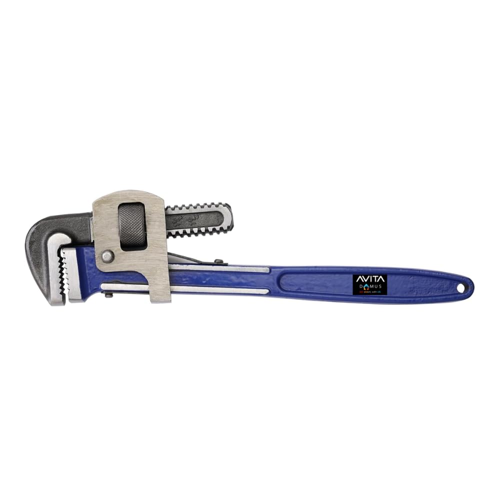 Novita Hand Tool 10" 1272-10 (250mm) Stillson Pattern Pipe Wrench - Heavy Duty Alloy Steel for HVAC, Plumbing, Gas Fitting & More